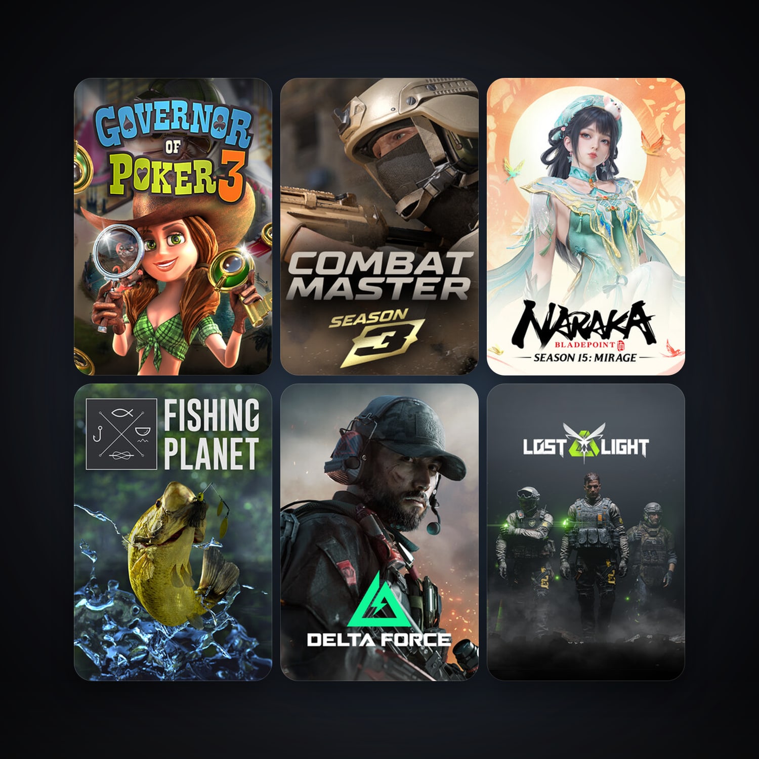 Fishing Planet + Governor of Poker 3, 8 games, clean — HabibiAccounts