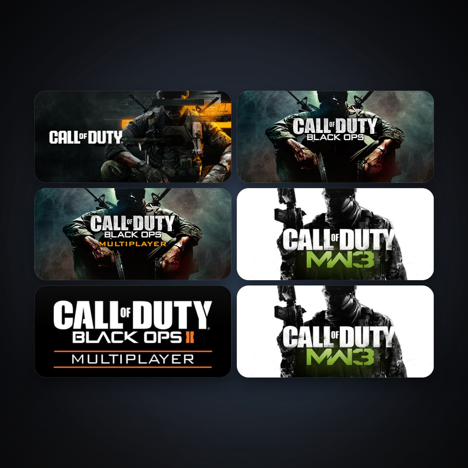 Call of Duty: Modern Warfare 2 (2009) + Call of Duty: Modern Warfare 3 (2011), 501 games, Steam 19, clean — HabibiAccounts