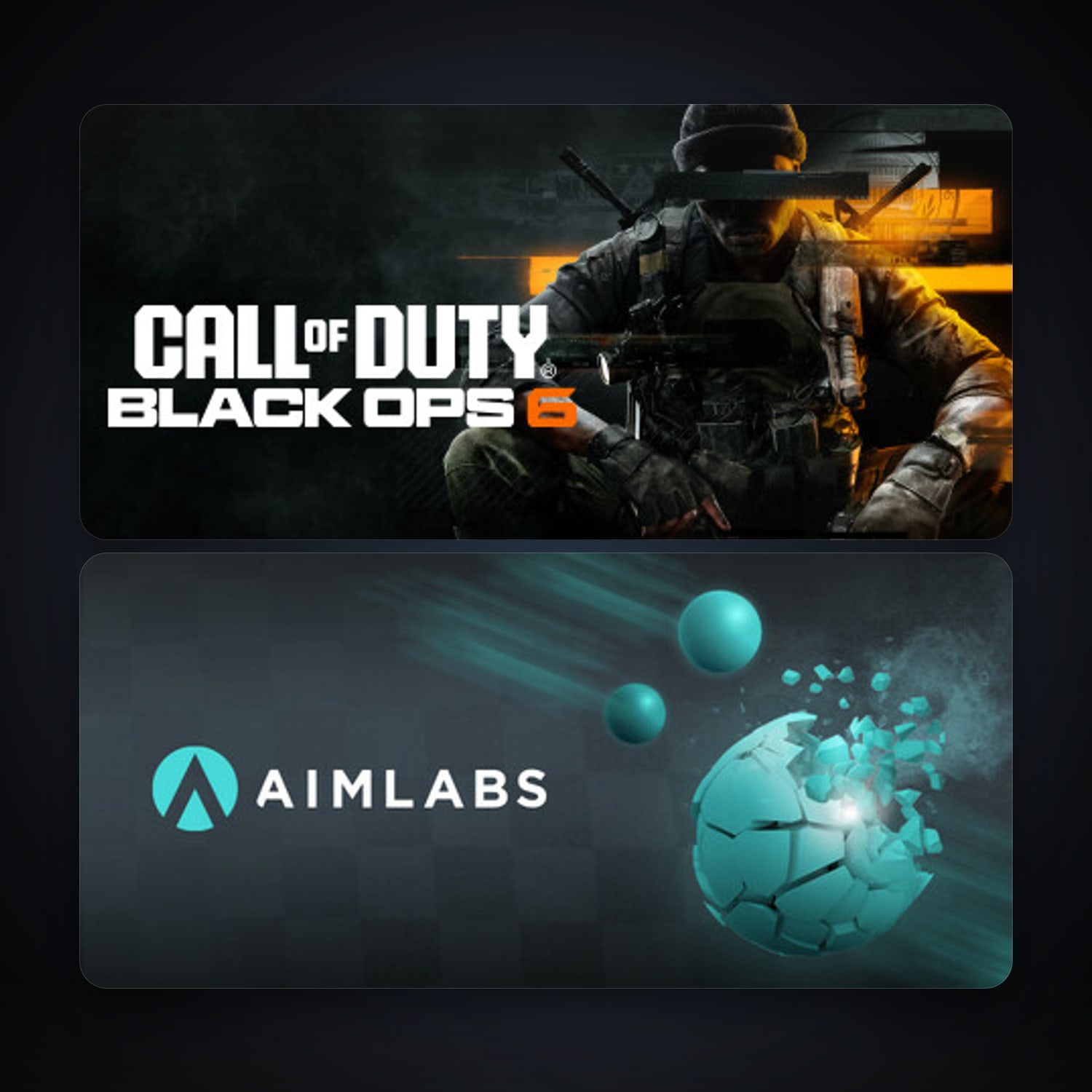 Aimlabs + Call of Duty: Black Ops 6, 6 games, clean — HabibiAccounts
