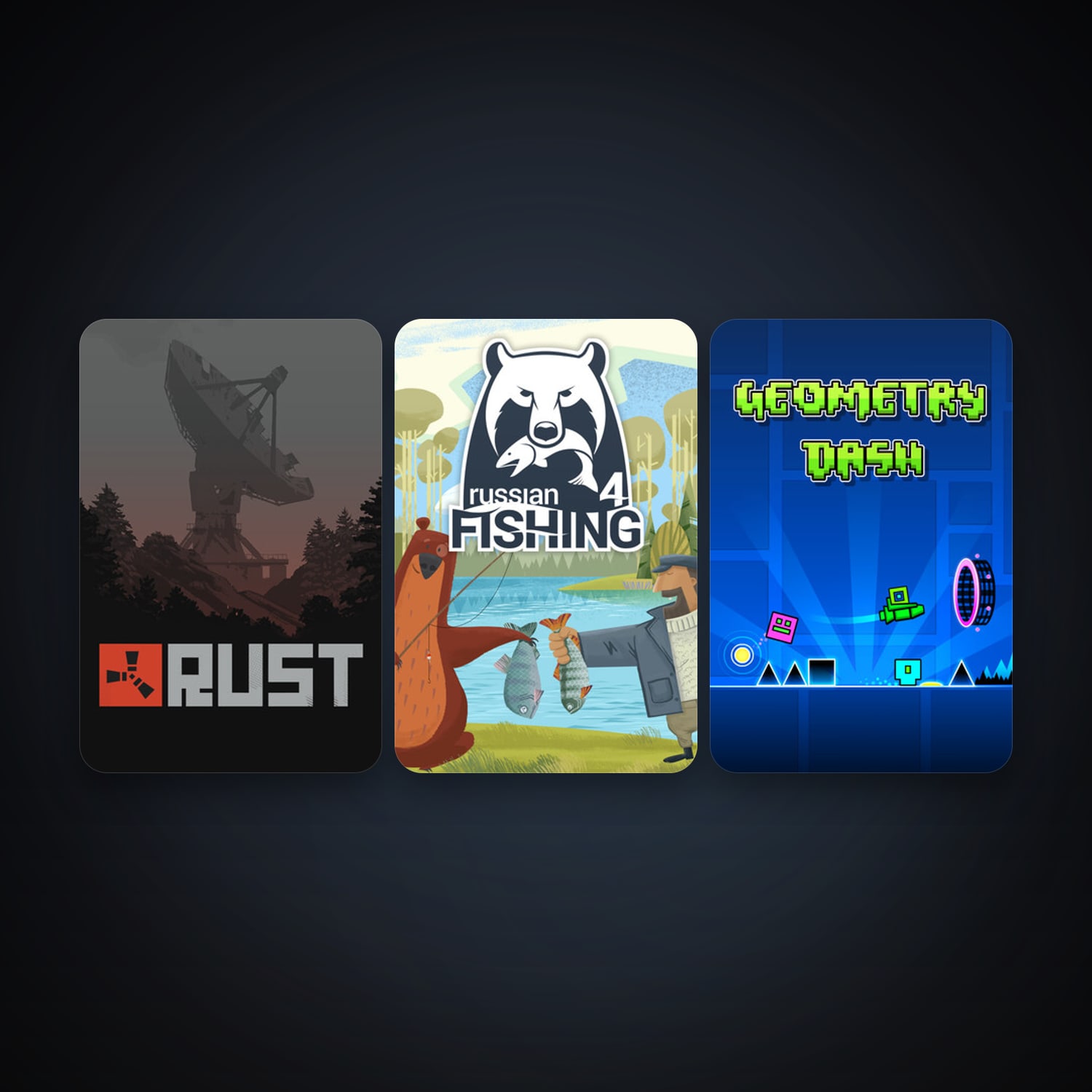 Rust + Geometry Dash, 6 games, clean — HabibiAccounts
