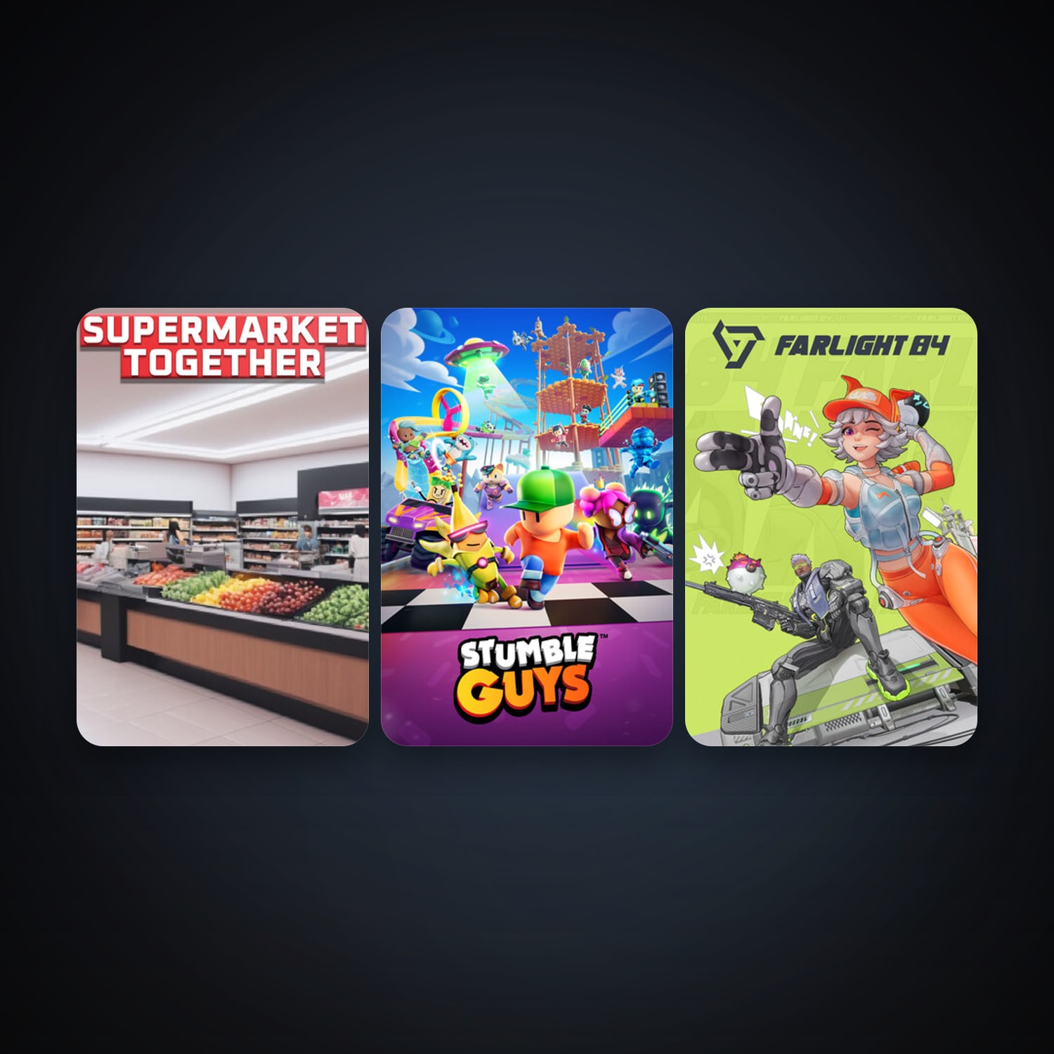 Stumble Guys + Farlight 84, 4 games, clean — HabibiAccounts