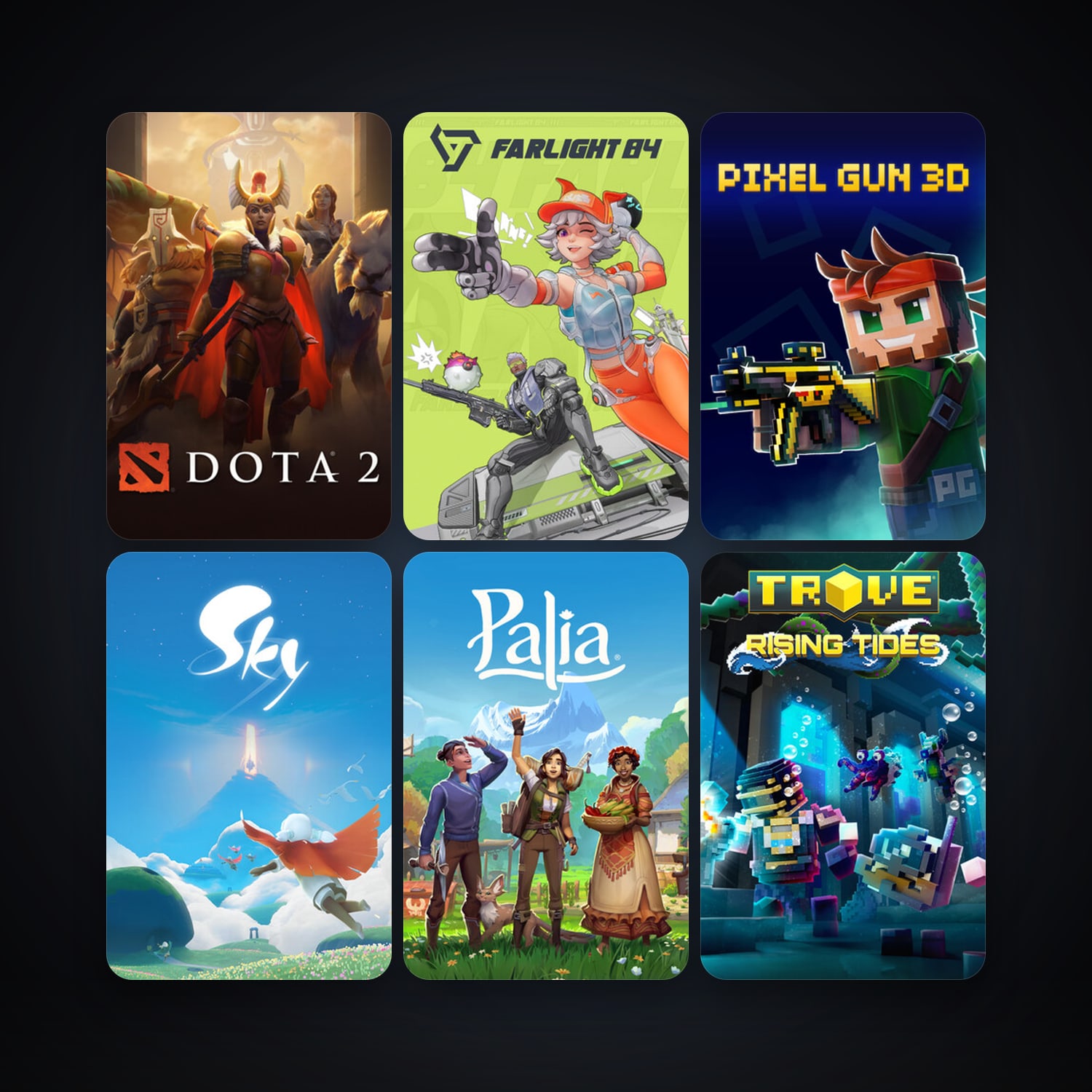 Dota 2 + Trove, 8 games, clean — HabibiAccounts