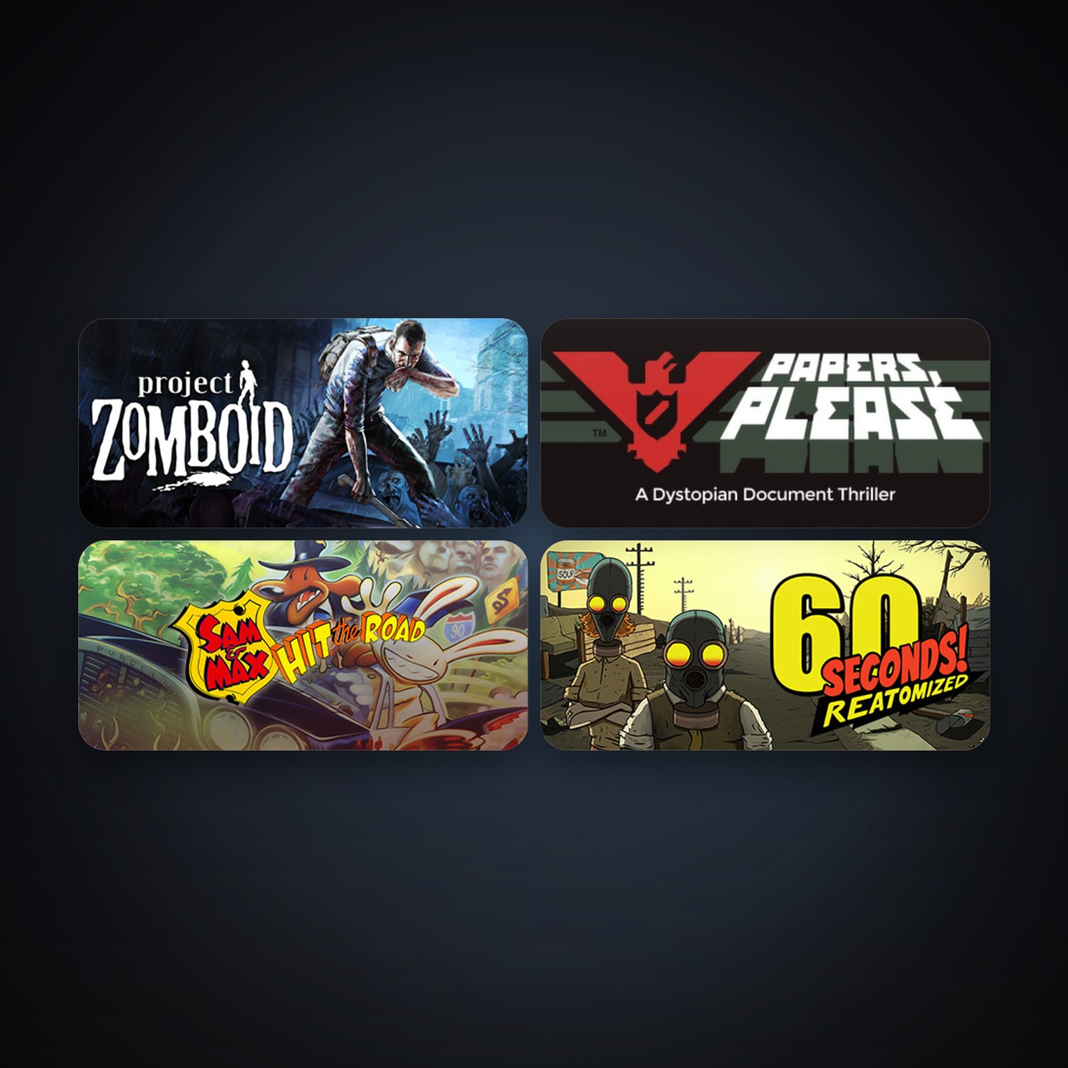 Project Zomboid + Papers, Please, 7 games, clean — HabibiAccounts