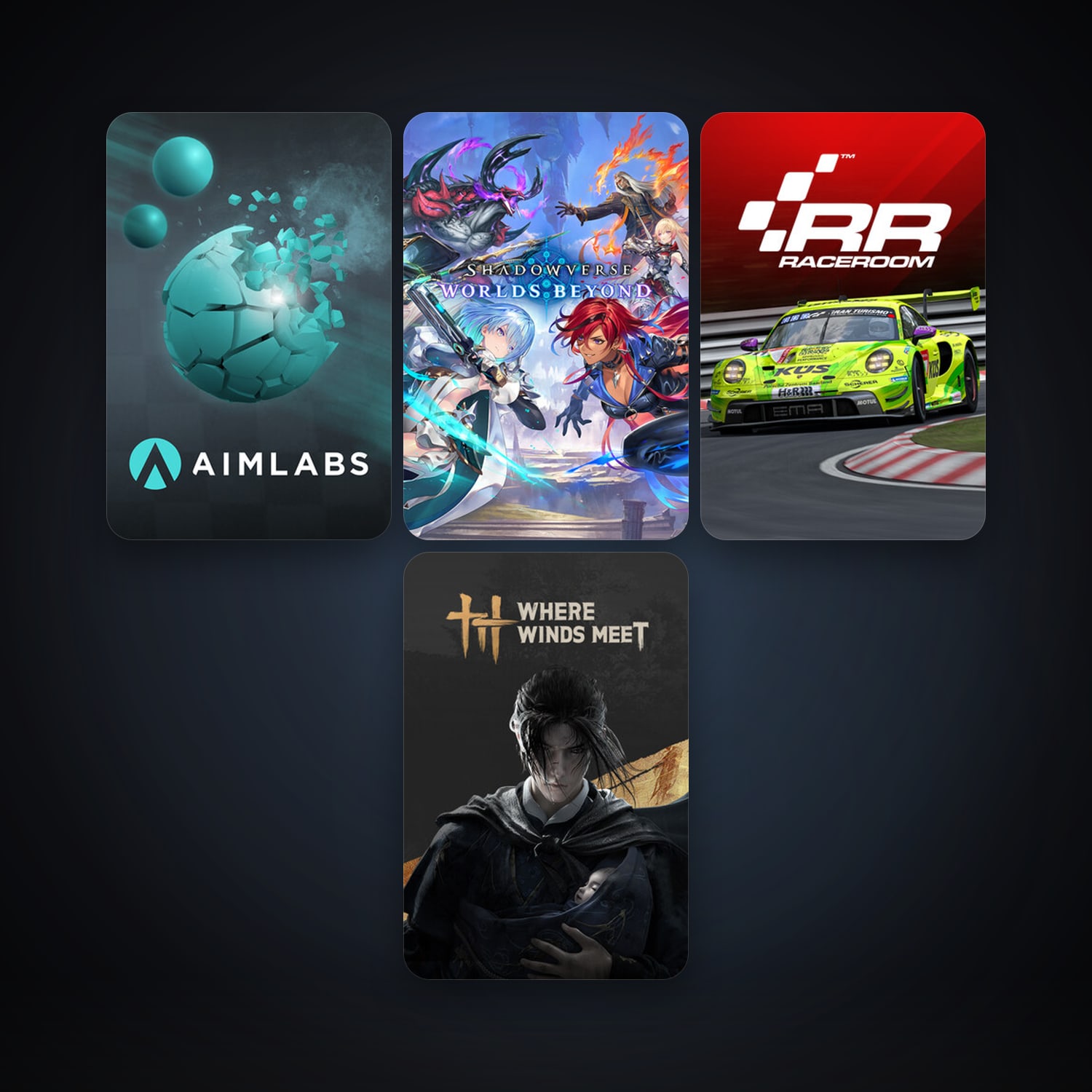 RaceRoom Racing Experience + Aimlabs, 4 games, clean — HabibiAccounts
