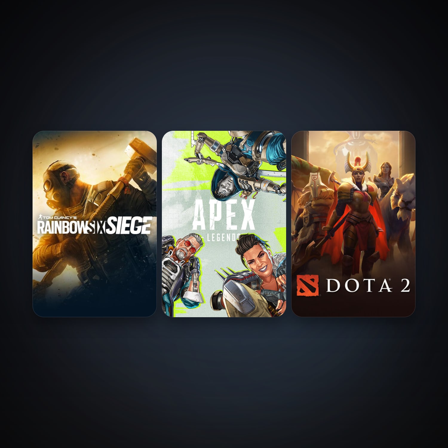 Dota 2 + Tom Clancy's Rainbow Six Siege, 7 games, clean — HabibiAccounts