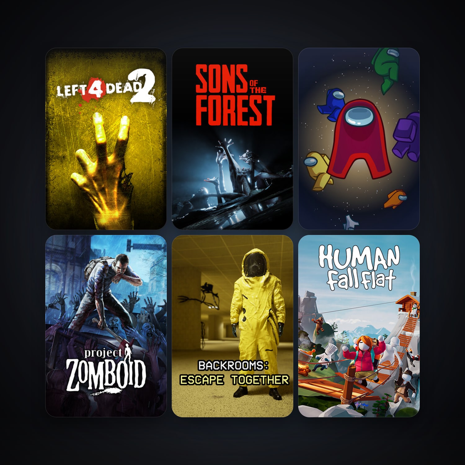Left 4 Dead 2 + Project Zomboid, 21 games, clean — HabibiAccounts