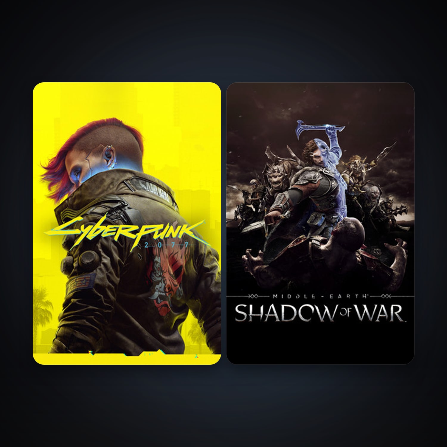 Middle-earth: Shadow of War + Cyberpunk 2077, 2 games, clean — HabibiAccounts