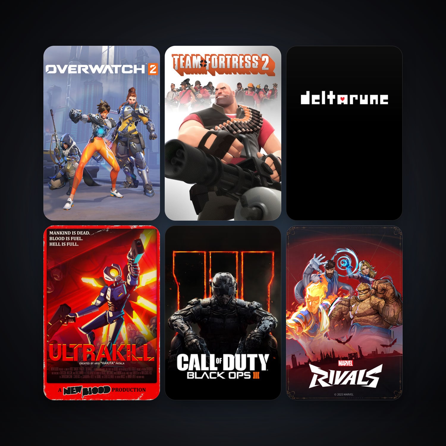 Team Fortress 2 + Metal Gear Rising: Revengeance, 26 games, clean — HabibiAccounts