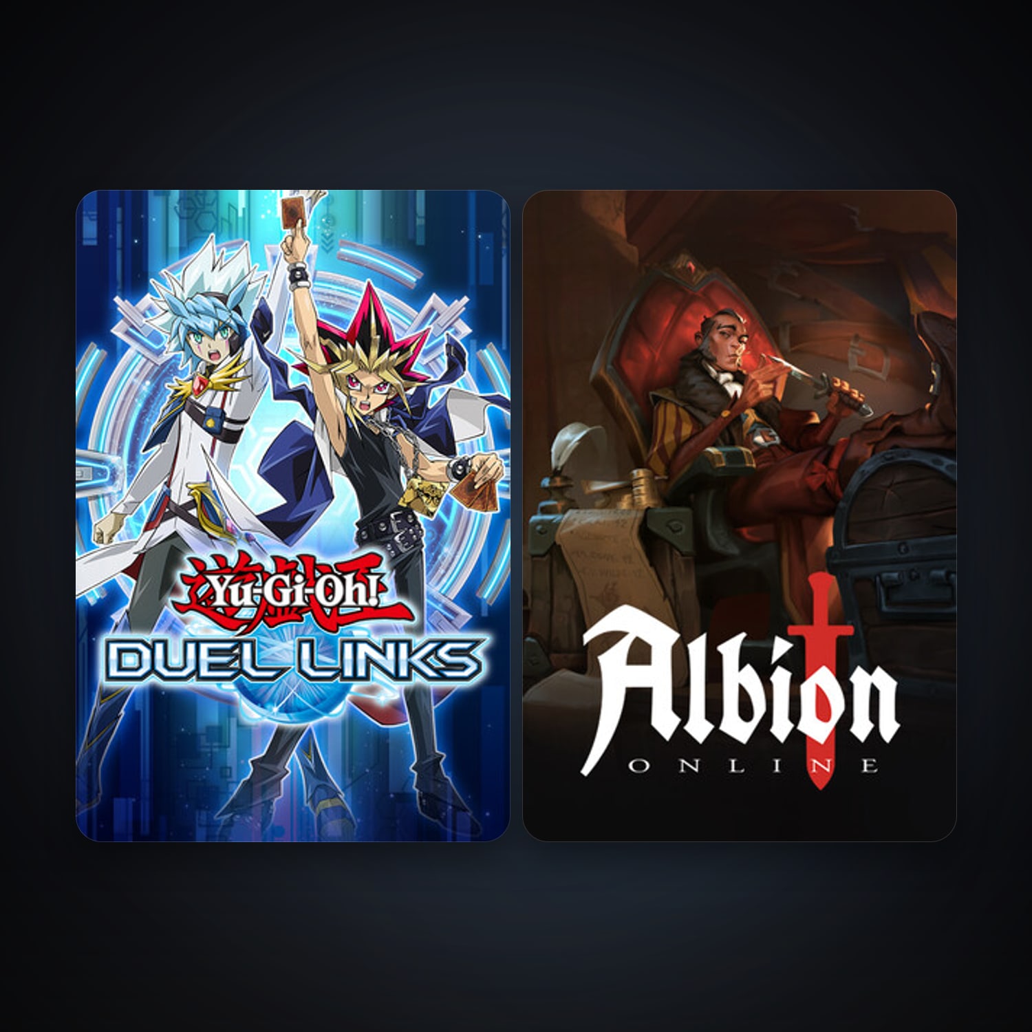 Yu-Gi-Oh! Duel Links + Albion Online, 3 games, clean — HabibiAccounts
