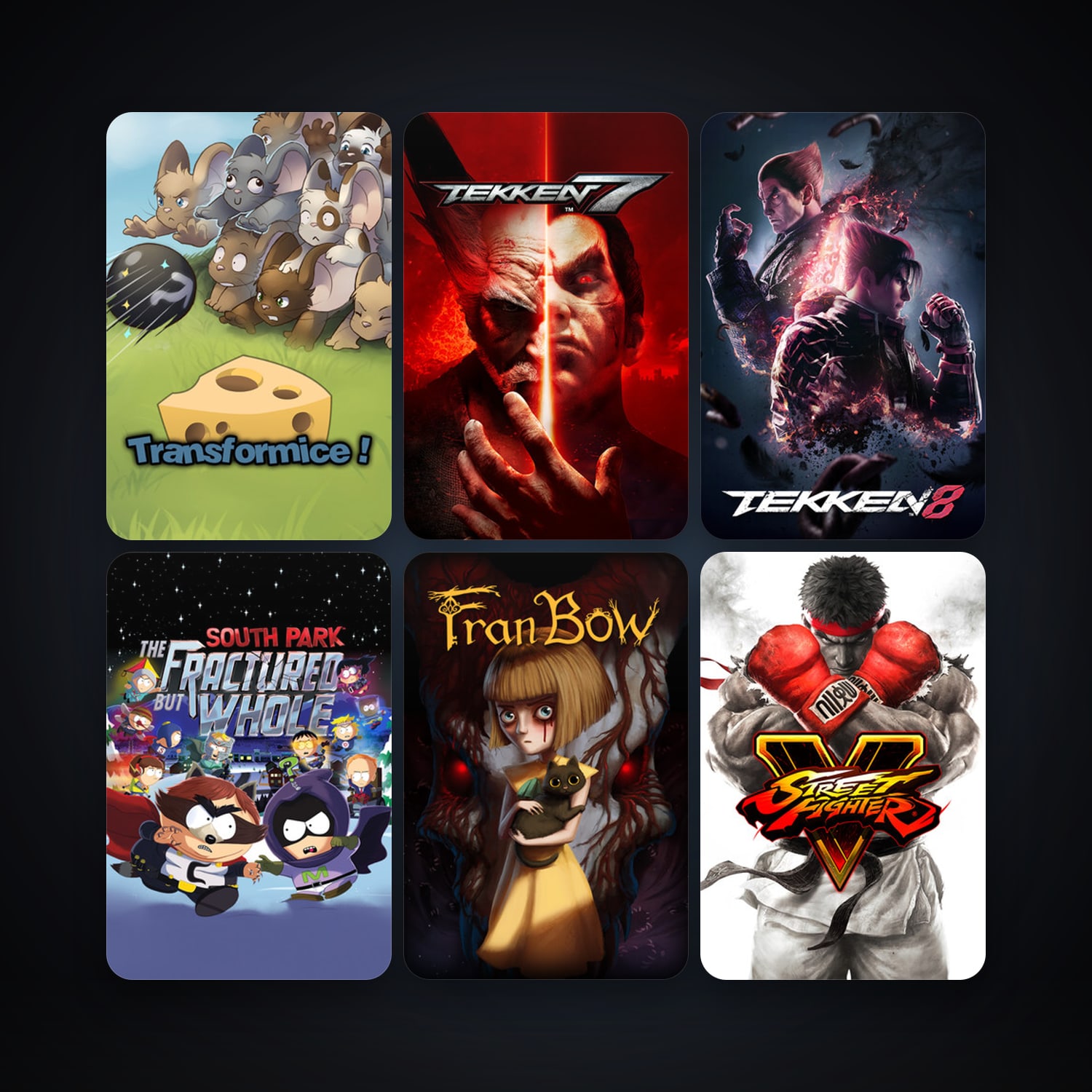 South Park: The Stick of Truth + Street Fighter V, 17 games, Steam 10, clean — HabibiAccounts