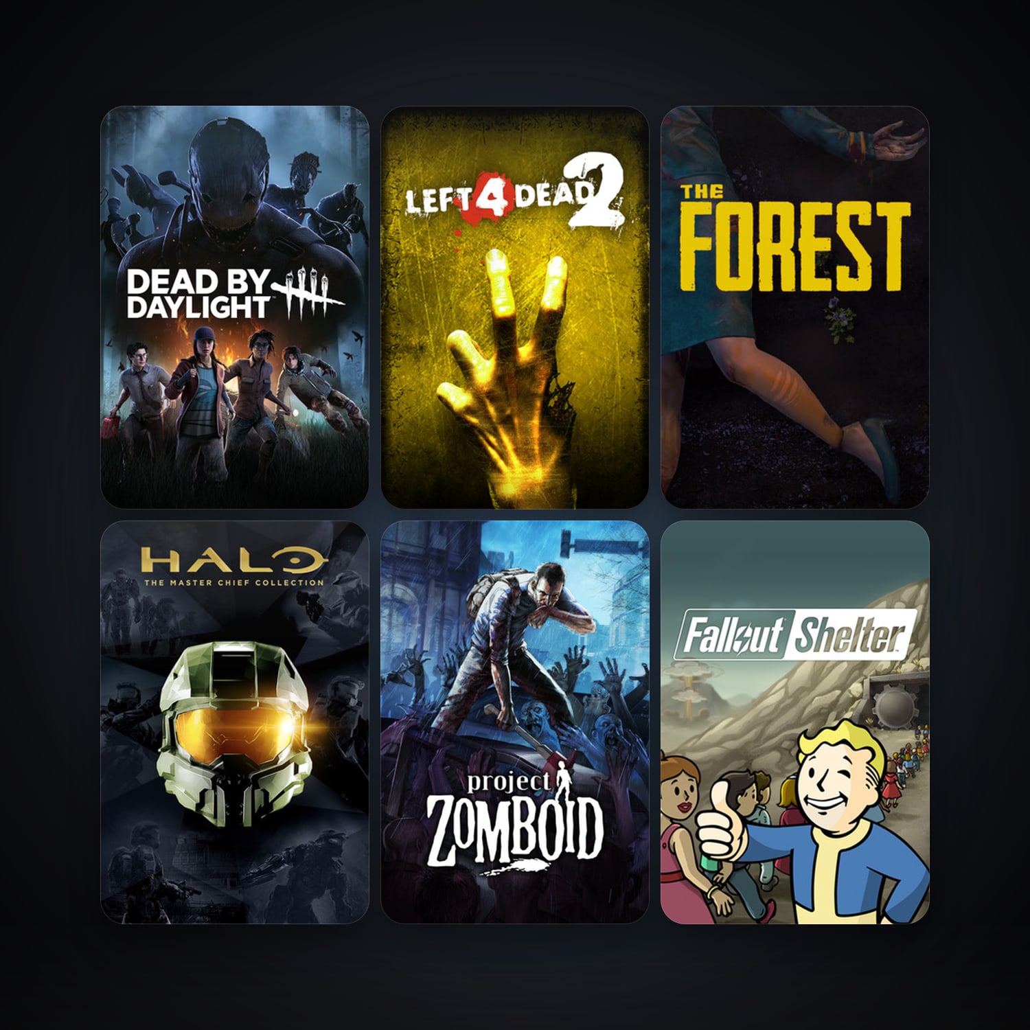 Left 4 Dead 2 + Project Zomboid, 9 games, clean — HabibiAccounts
