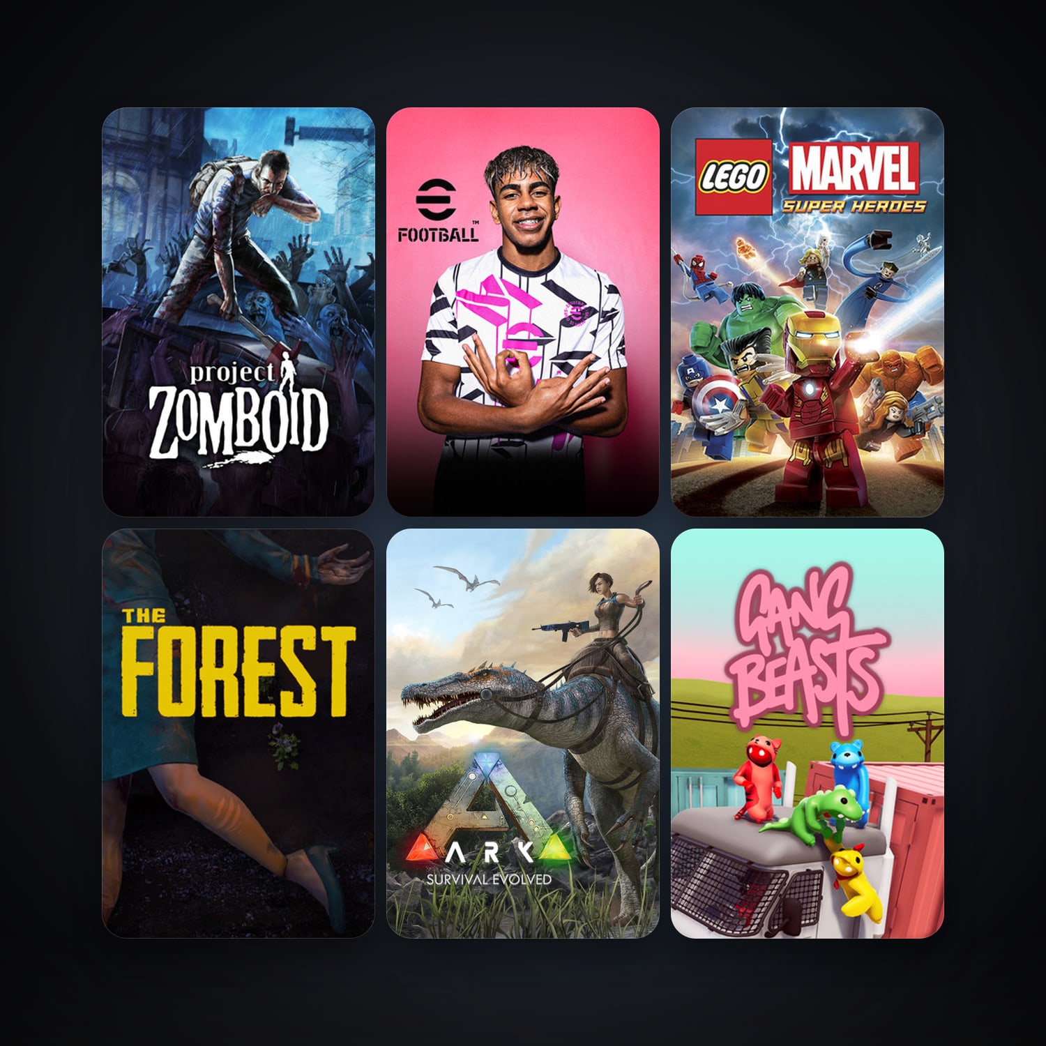 LEGO Batman: The Videogame + Project Zomboid, 14 games, clean — HabibiAccounts