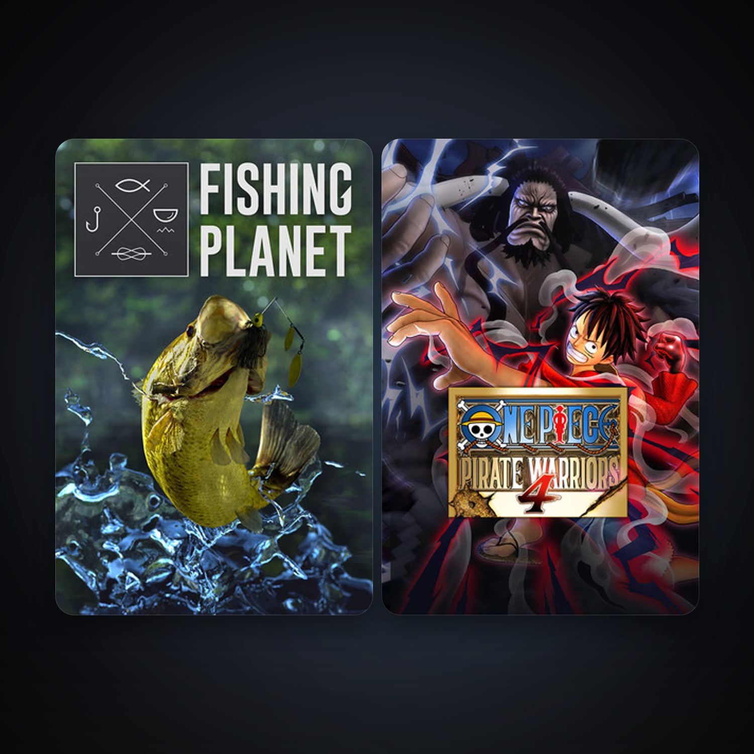 Fishing Planet + ONE PIECE: PIRATE WARRIORS 4, 6 games, clean — HabibiAccounts