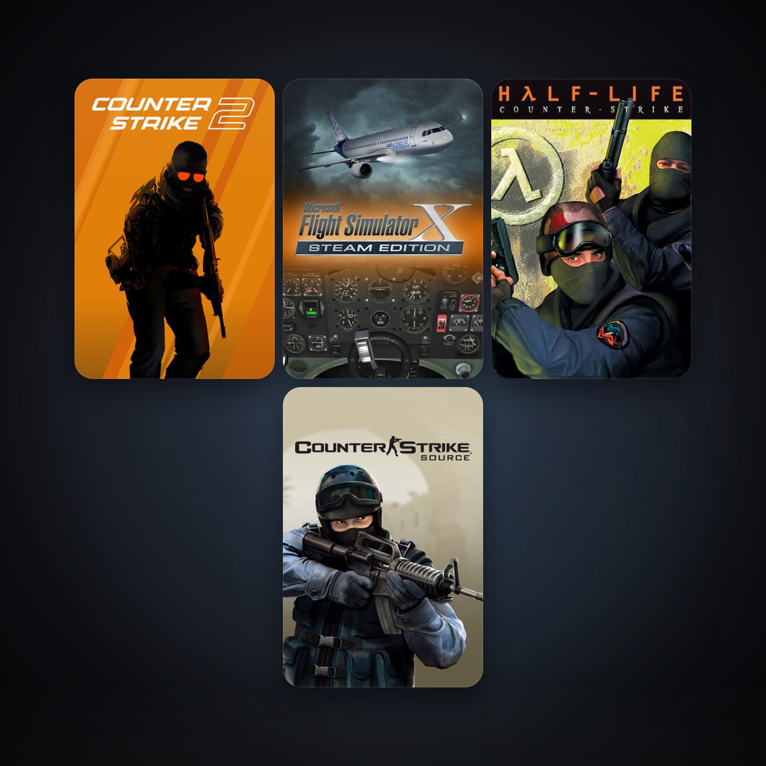 Counter-Strike + Counter-Strike: Source, 8 games, clean — HabibiAccounts