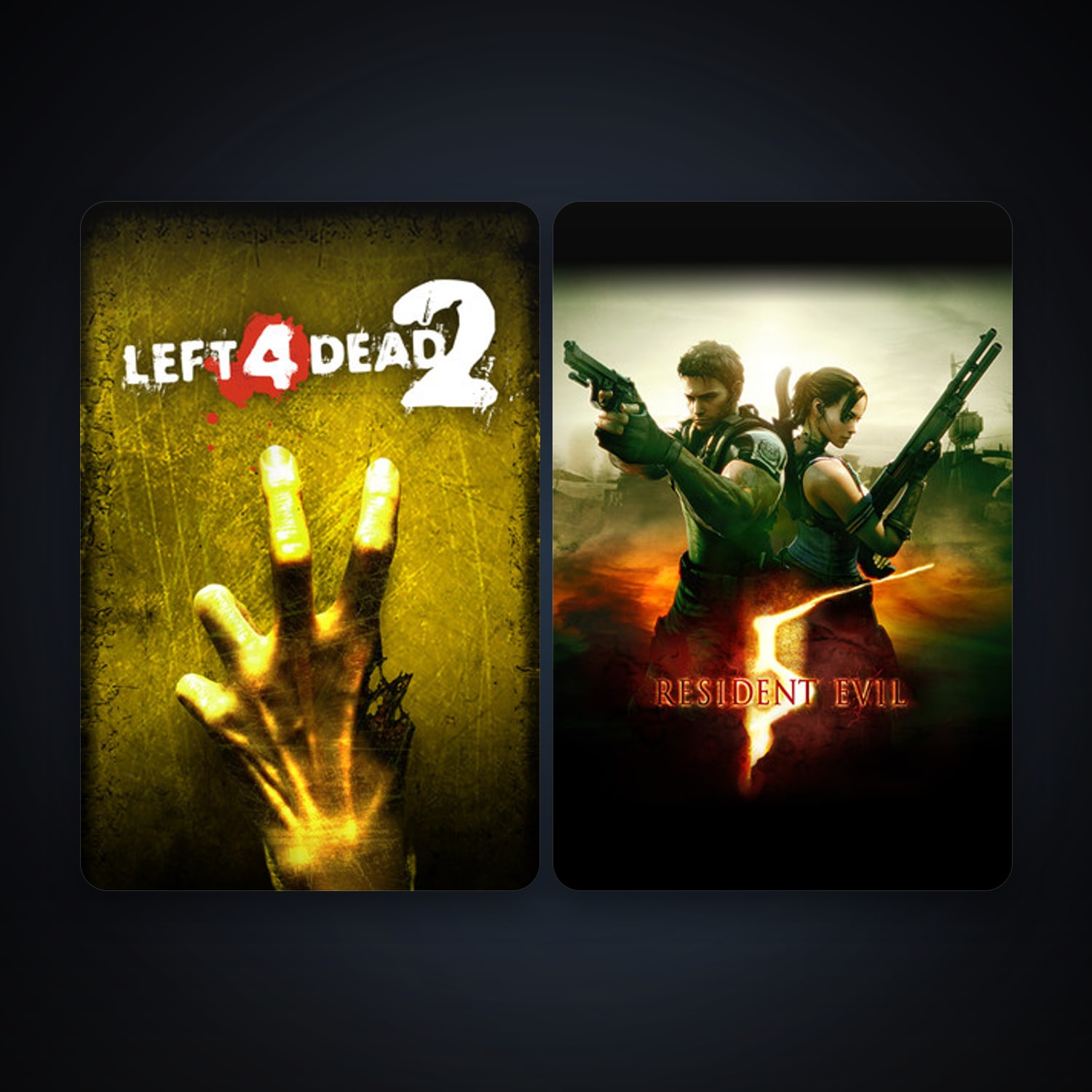 Left 4 Dead 2 + Resident Evil 5, 3 games, clean — HabibiAccounts