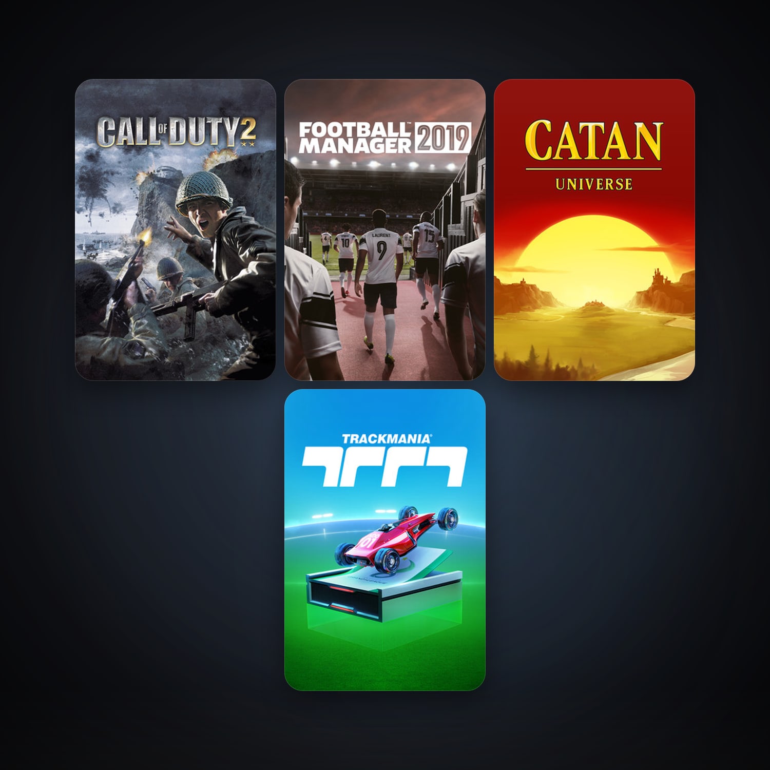 Call of Duty 2 + Catan Universe, 7 games, clean — HabibiAccounts