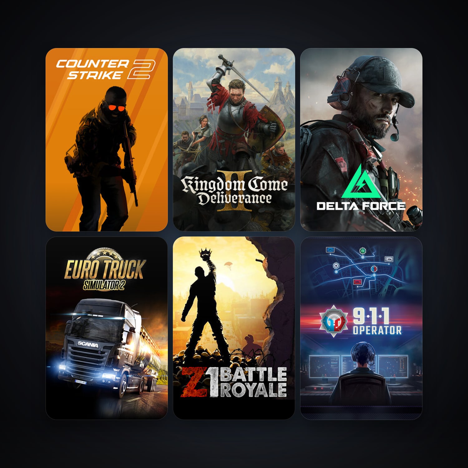 CS2 Prime + Euro Truck Simulator 2, 15 games, clean — HabibiAccounts