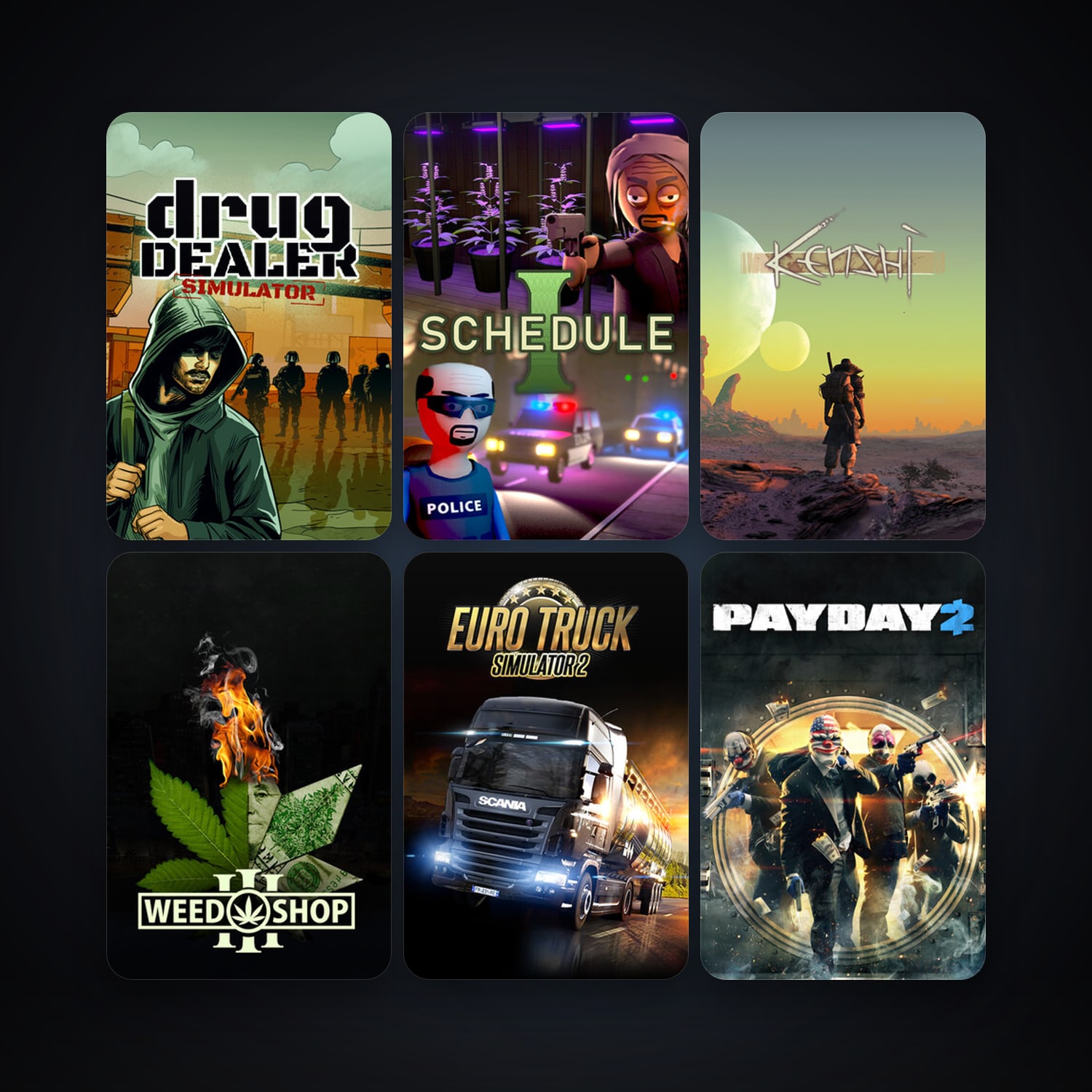 PAYDAY 2 + Euro Truck Simulator 2, 52 games, Steam 10, clean — HabibiAccounts