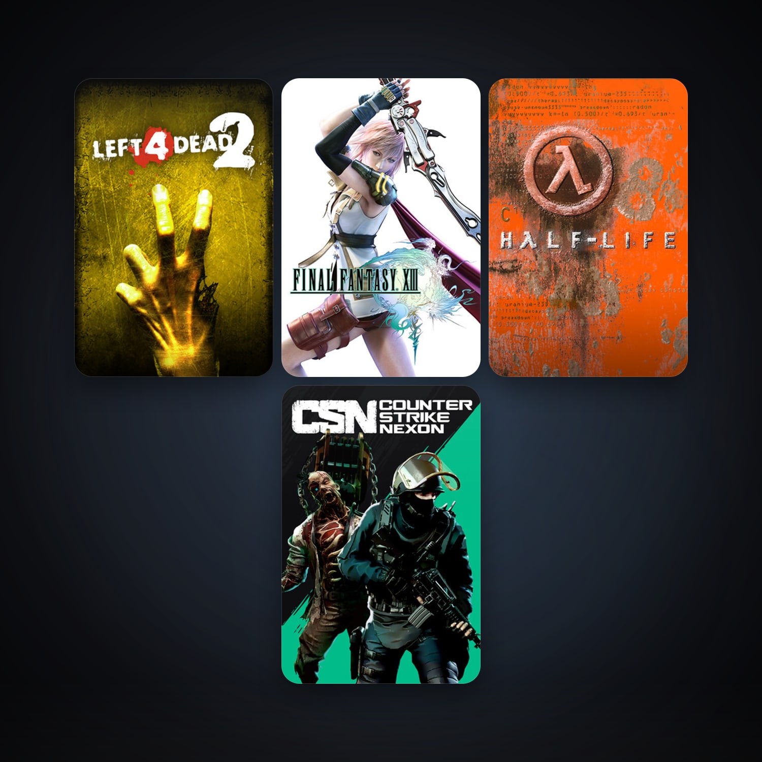 Half-Life + Left 4 Dead 2, 12 games, clean — HabibiAccounts
