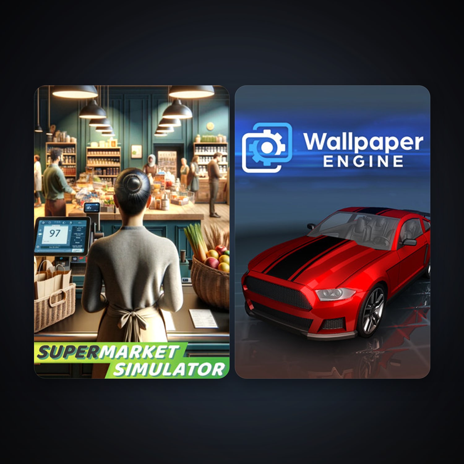 Wallpaper Engine + Supermarket Simulator, 8 games, clean — HabibiAccounts
