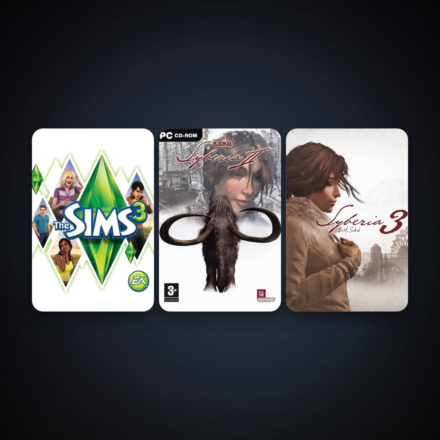 Syberia II + The Sims 3, 3 games, clean — HabibiAccounts
