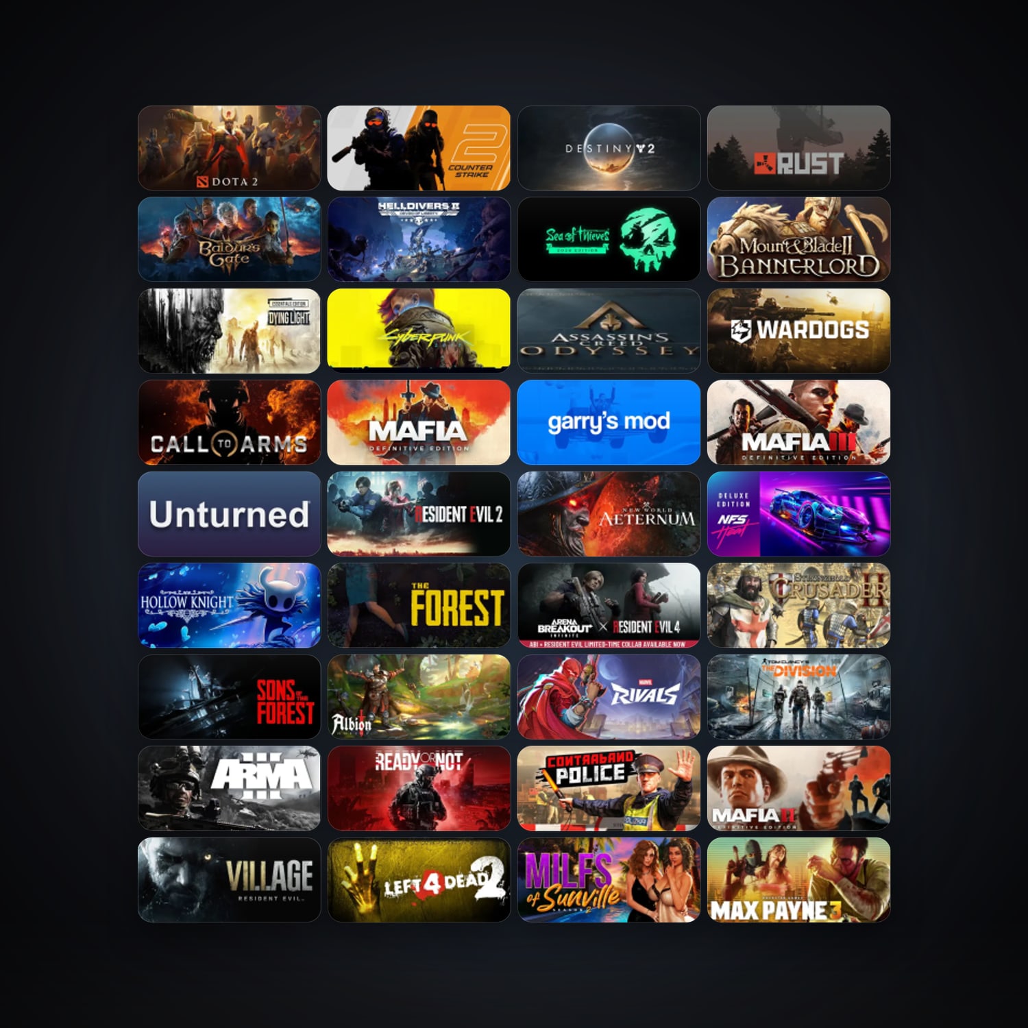 Steam 410 games, Steam 38, clean — HabibiAccounts