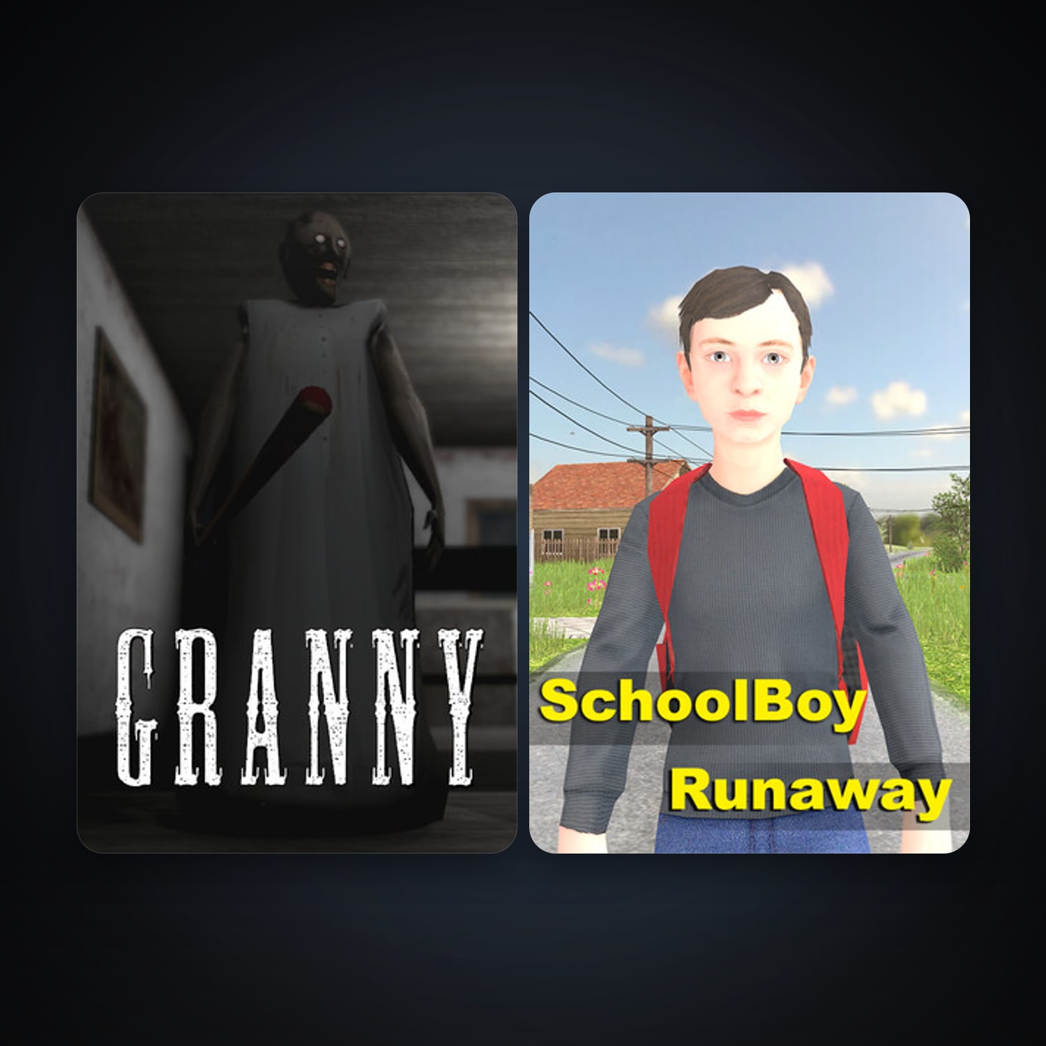 Granny + SchoolBoy Runaway, 3 games, clean — HabibiAccounts