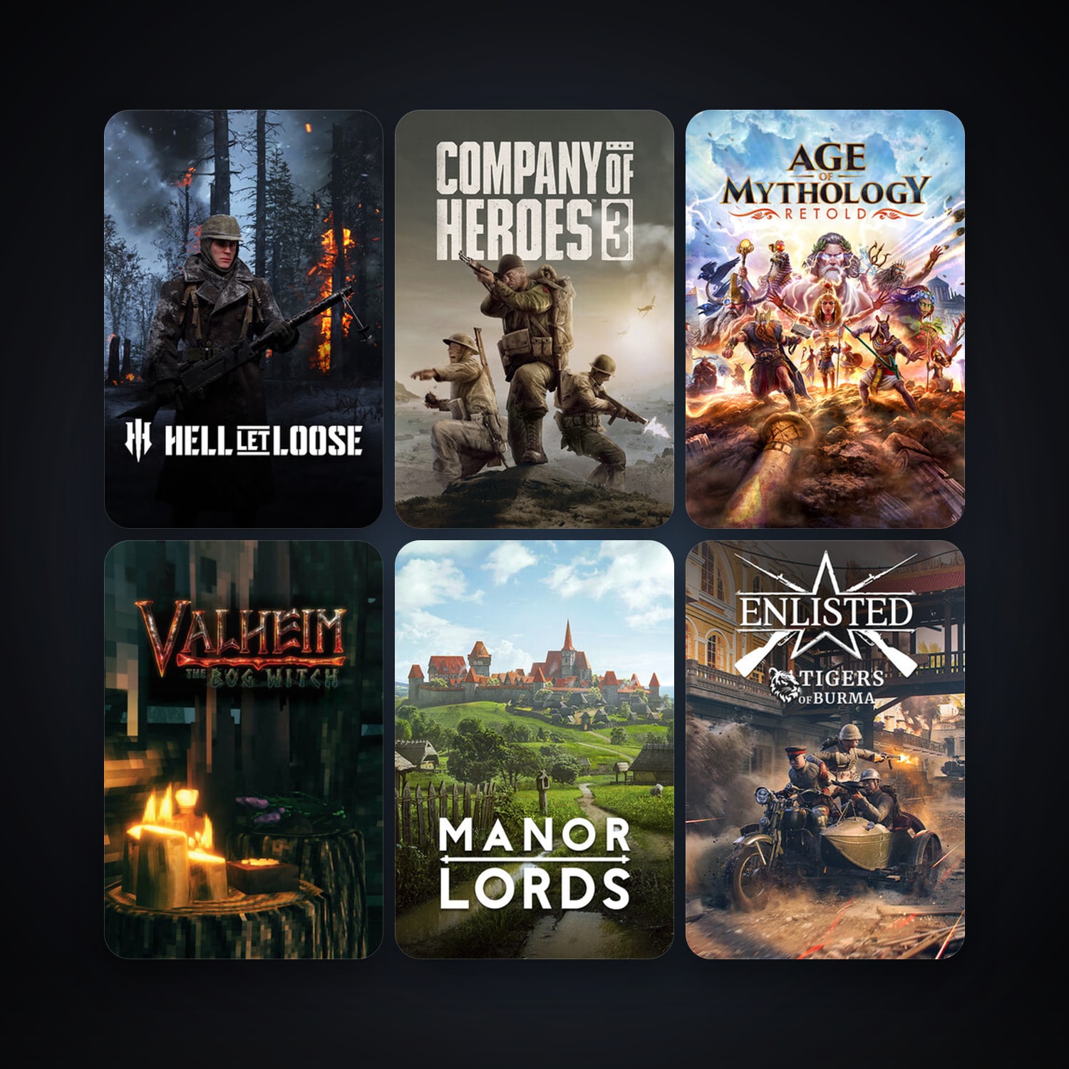 Company of Heroes 2 + Hell Let Loose, 7 games, clean — HabibiAccounts