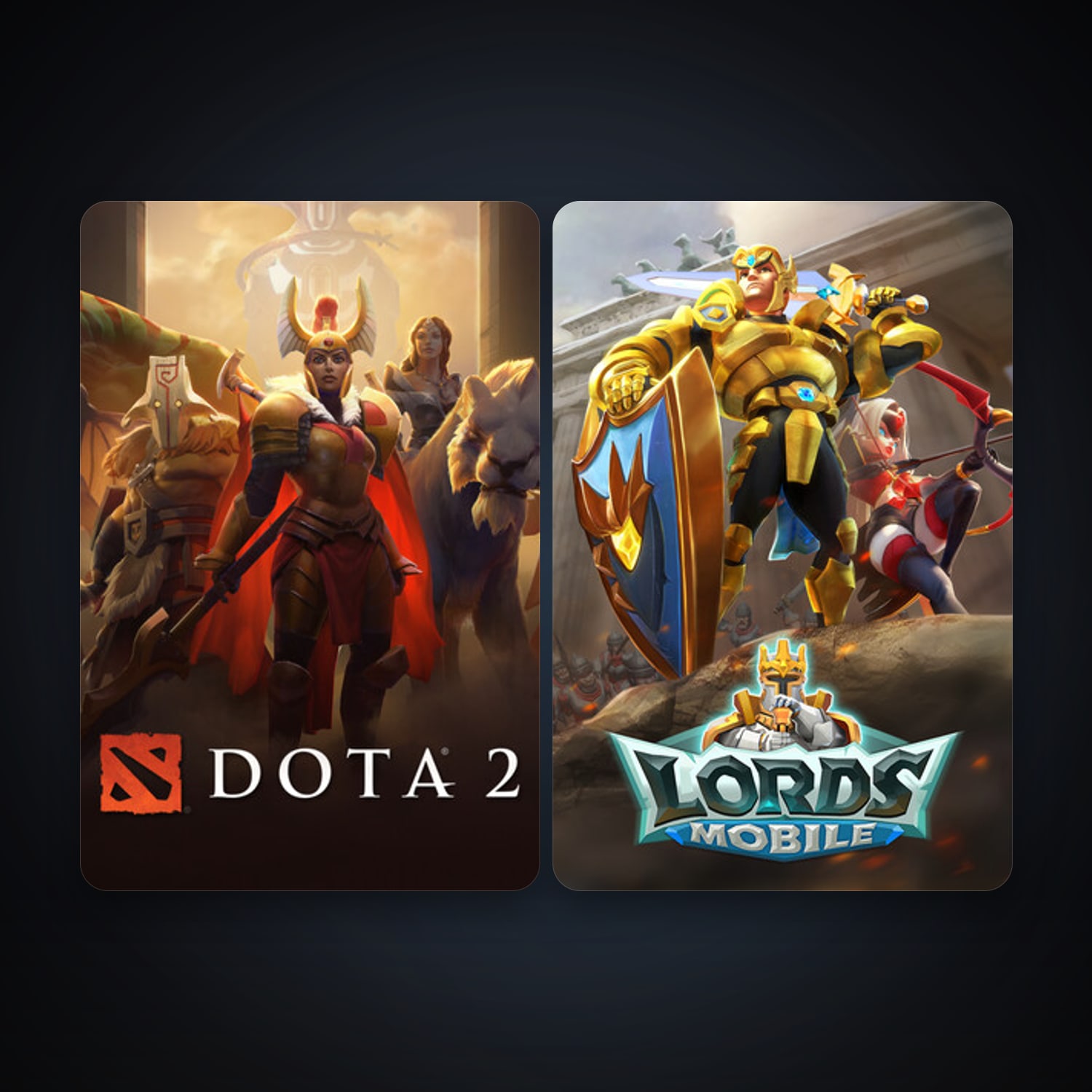 Dota 2 + Lords Mobile: Last Fighter, 2 games, clean — HabibiAccounts