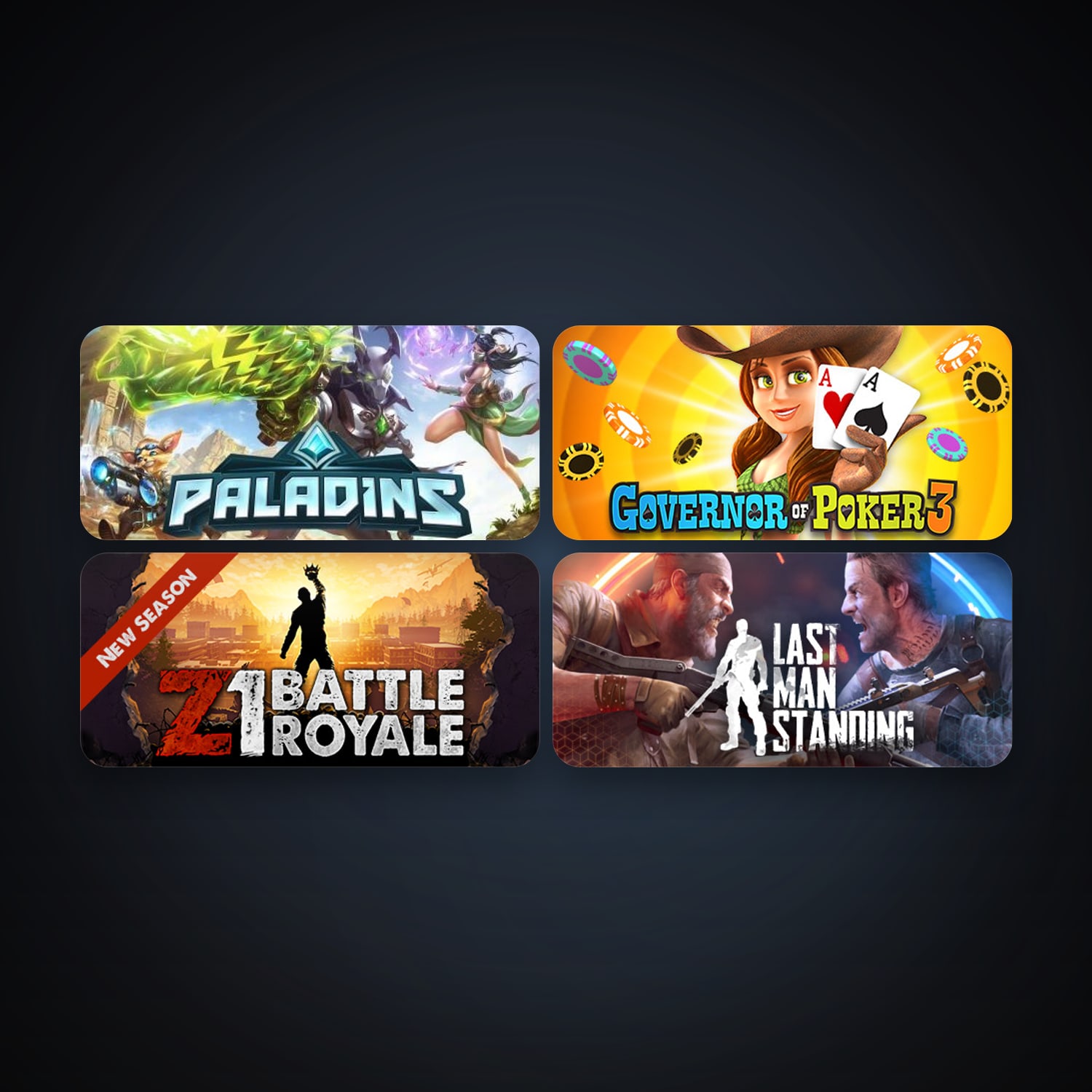 Z1 Battle Royale + Governor of Poker 3, 14 games, clean — HabibiAccounts