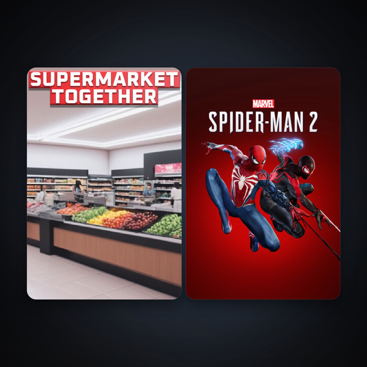 Marvel's Spider-Man 2 + Supermarket Together, 3 games, clean — HabibiAccounts