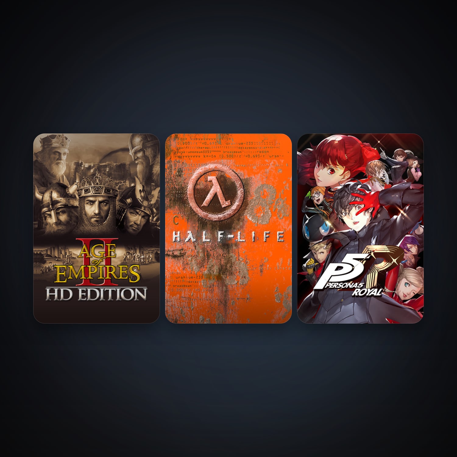 Half-Life + Age of Empires II, 5 games, clean — HabibiAccounts