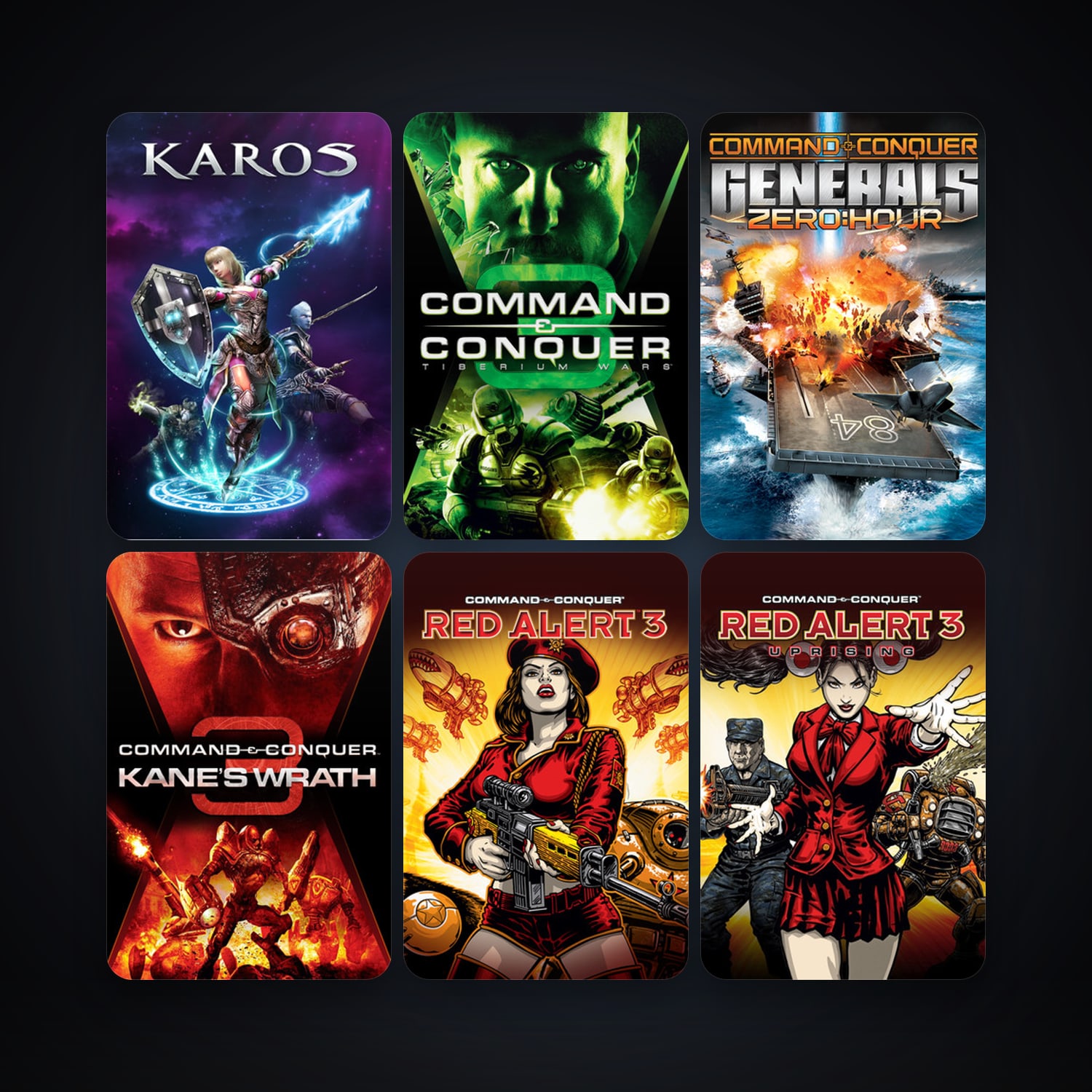 Command & Conquer: Red Alert 3 + Command & Conquer 3: Tiberium Wars, 13 games, clean — HabibiAccounts