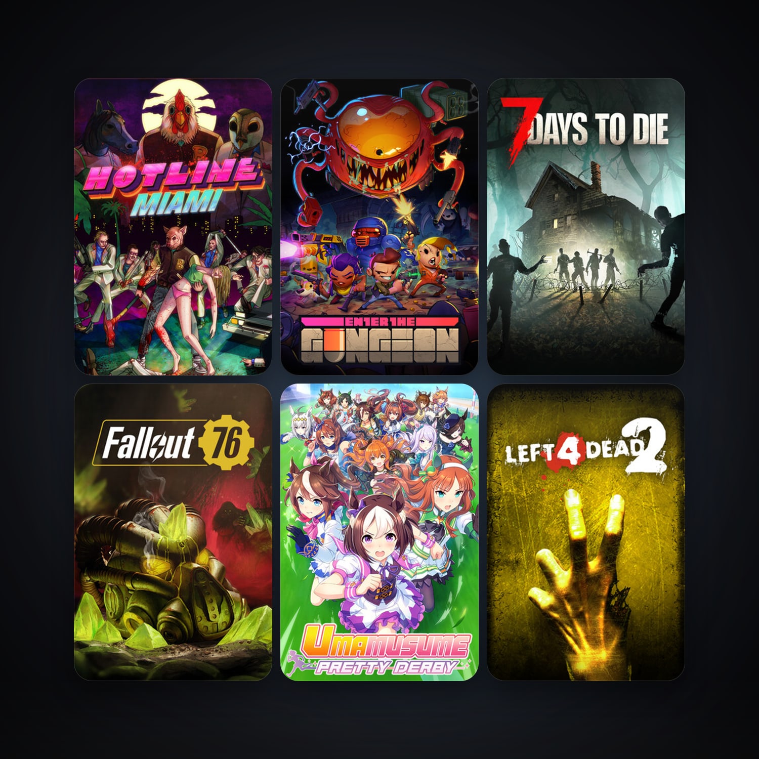 Left 4 Dead 2 + Project Zomboid, 19 games, clean — HabibiAccounts
