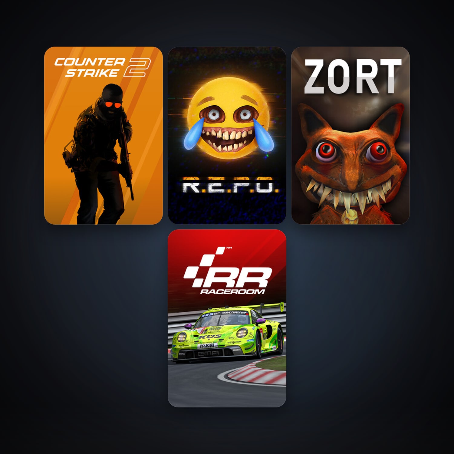 CS2 Prime + RaceRoom Racing Experience, 11 games, clean — HabibiAccounts