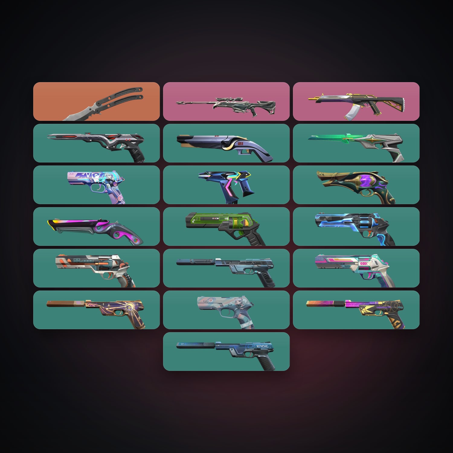AP Gold 1 locker — 1 knives, 19 skins, lvl 297 — HabibiAccounts