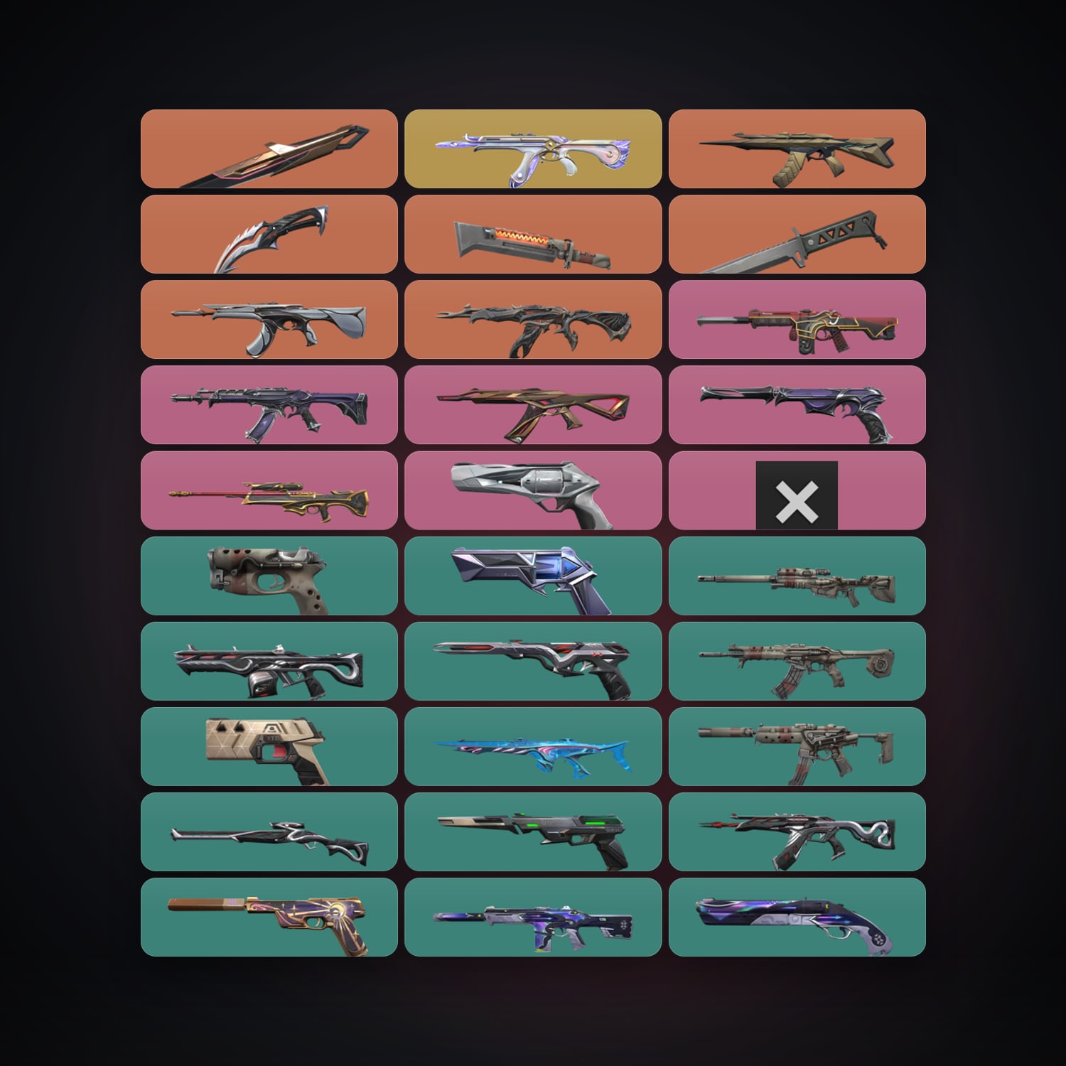 EU Gold 3 locker — 4 knives, 43 skins, lvl 158 — HabibiAccounts