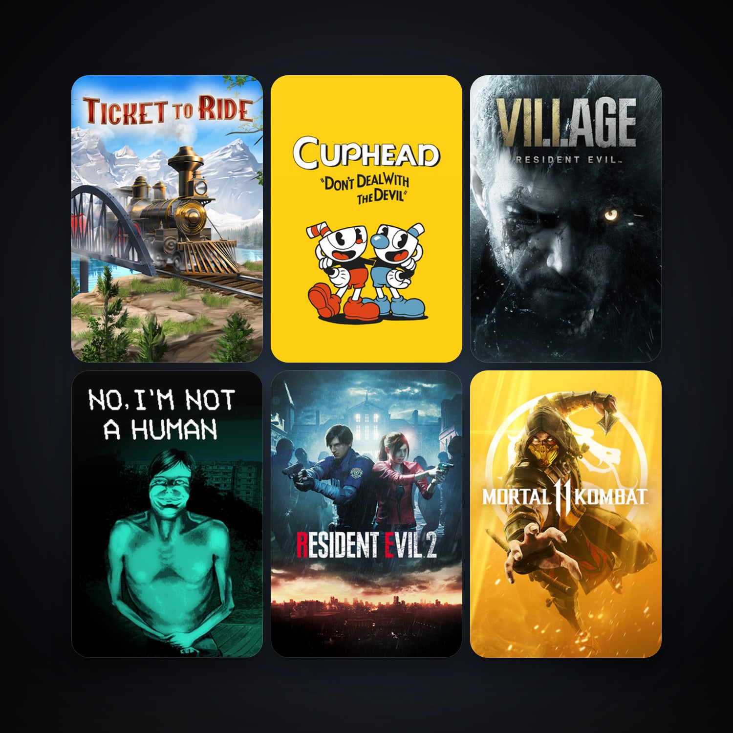 Cuphead + RESIDENT EVIL 2, 25 games, clean — HabibiAccounts