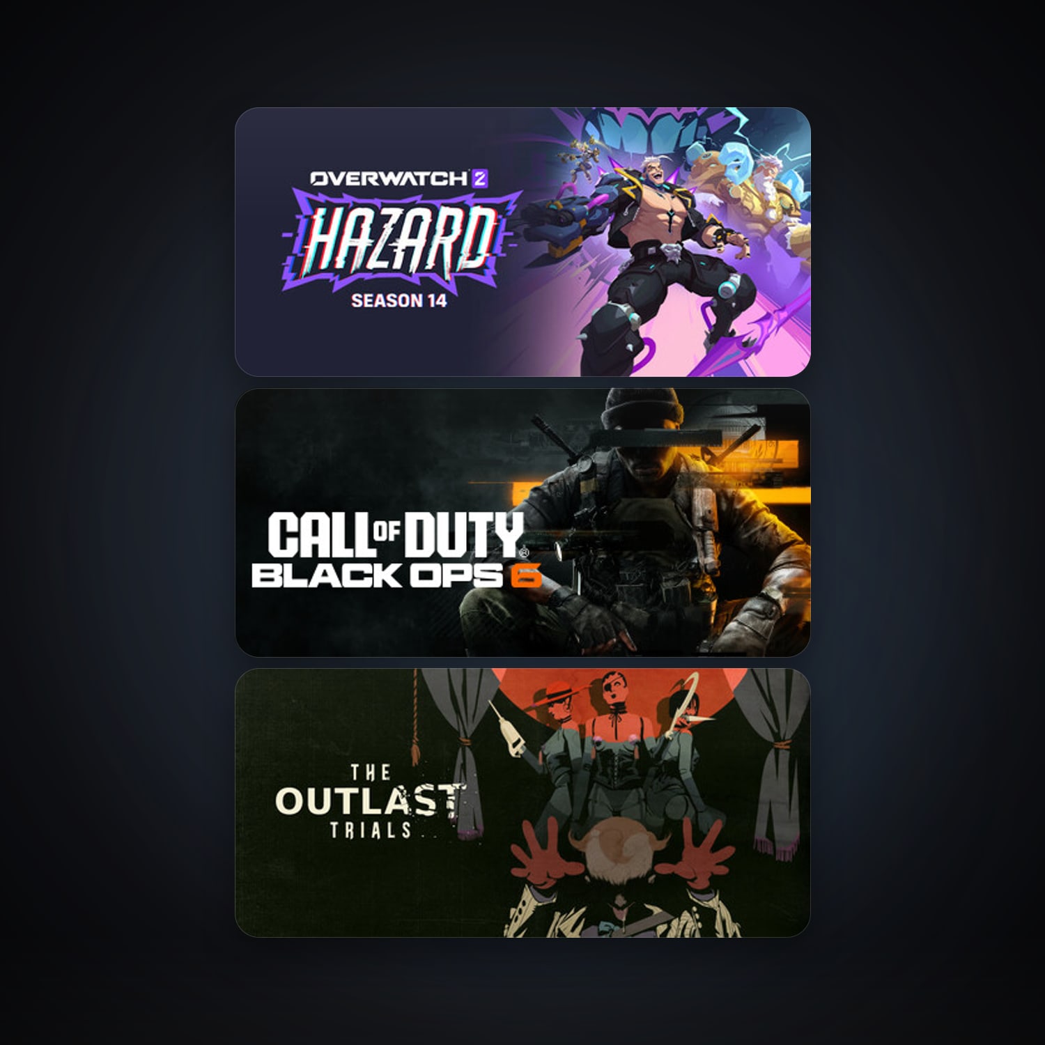 The Outlast Trials + Overwatch 2, 6 games, clean — HabibiAccounts