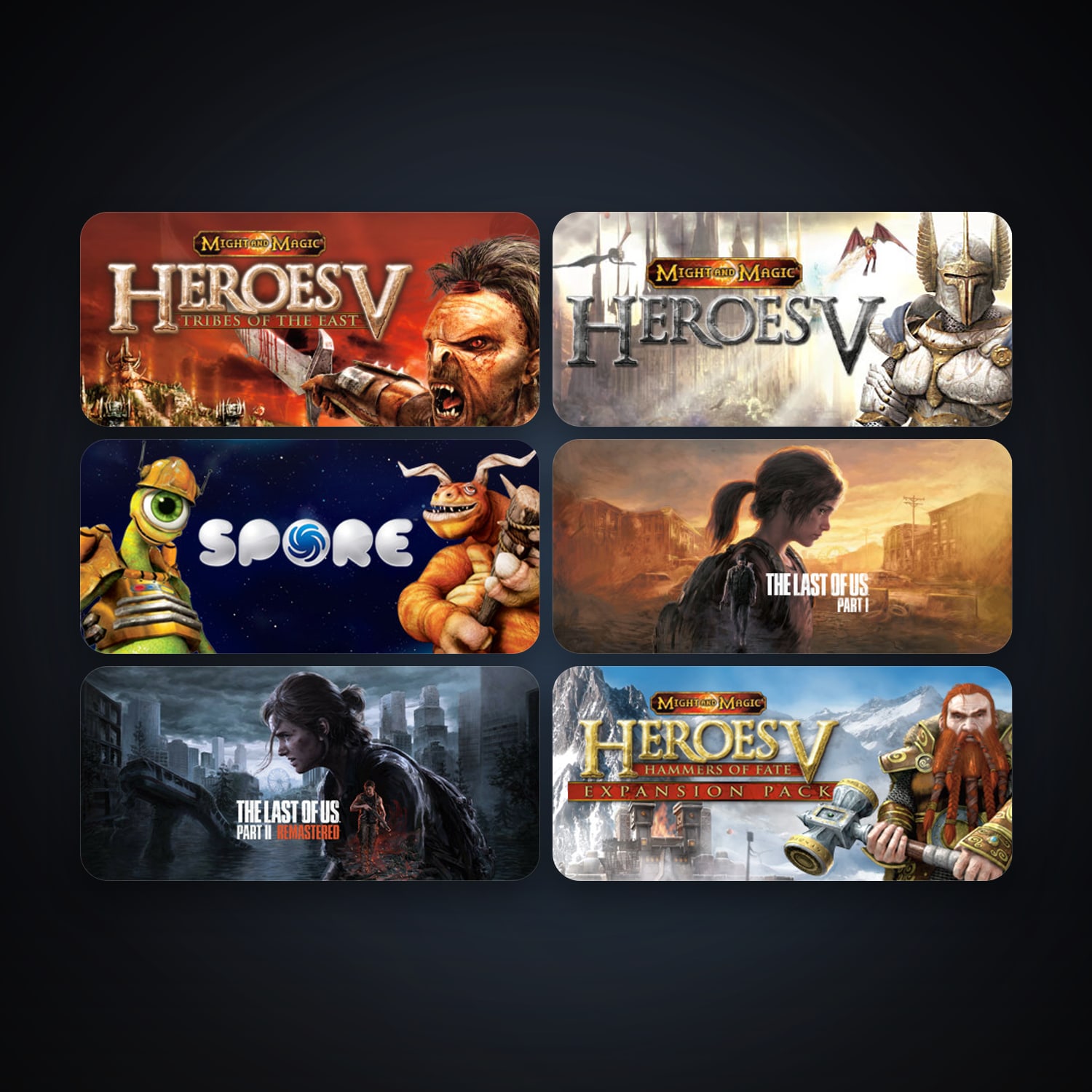 Heroes of Might & Magic V + Heroes of Might & Magic V: Tribes of the East, 12 games, clean — HabibiAccounts