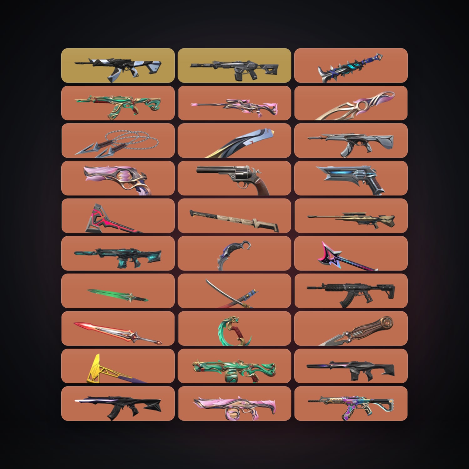 BR Gold 2 locker — 15 knives, 245 skins, lvl 324 — HabibiAccounts