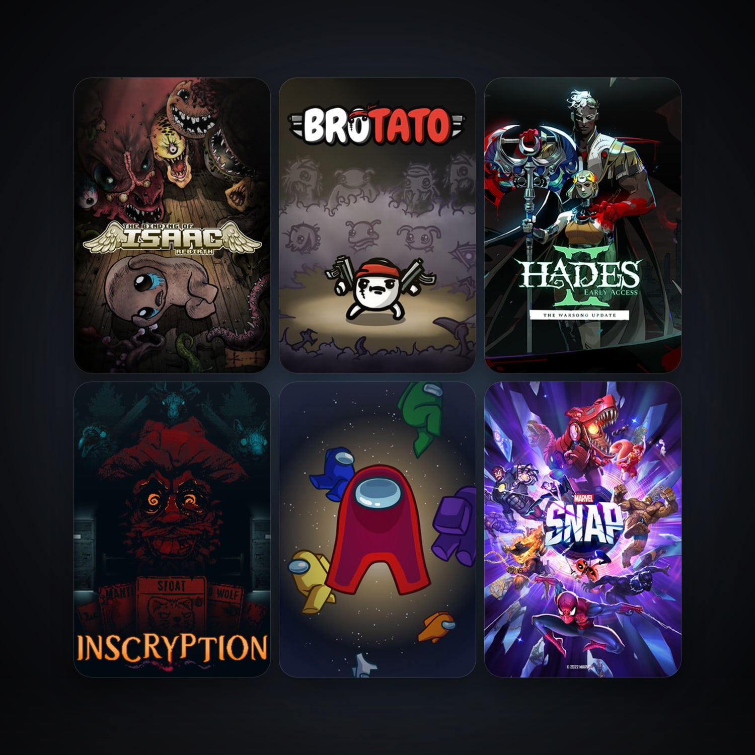 The Binding of Isaac: Rebirth + Tabletop Simulator, 19 games, clean — HabibiAccounts