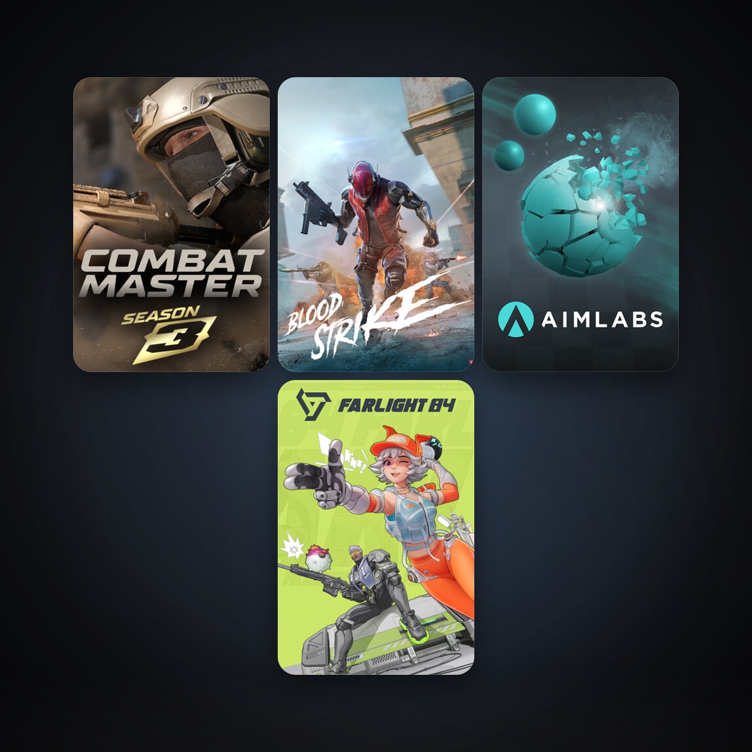 Aimlabs + Stumble Guys, 5 games, clean — HabibiAccounts