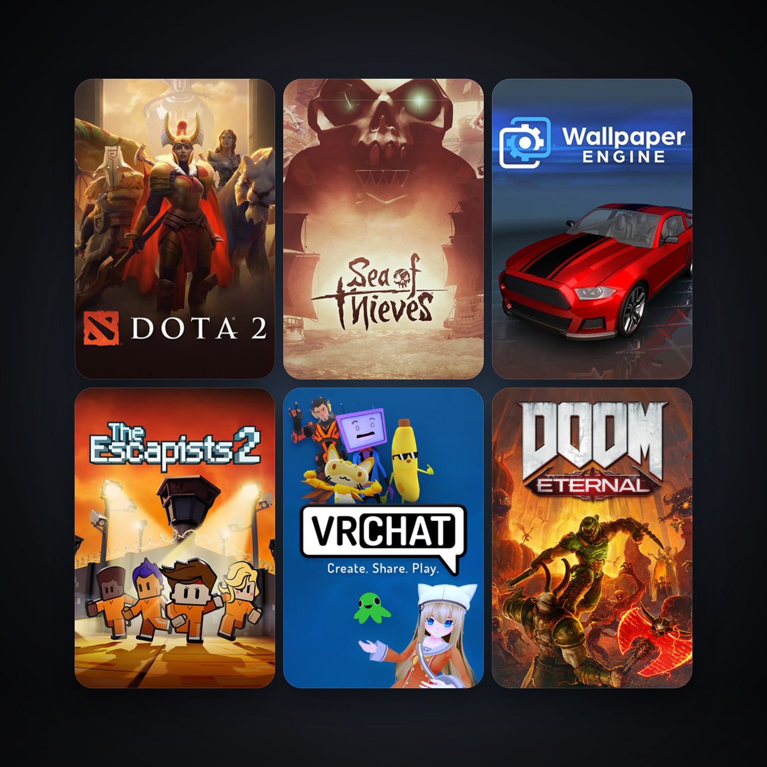 Dota 2 + Wallpaper Engine, 11 games, clean — HabibiAccounts
