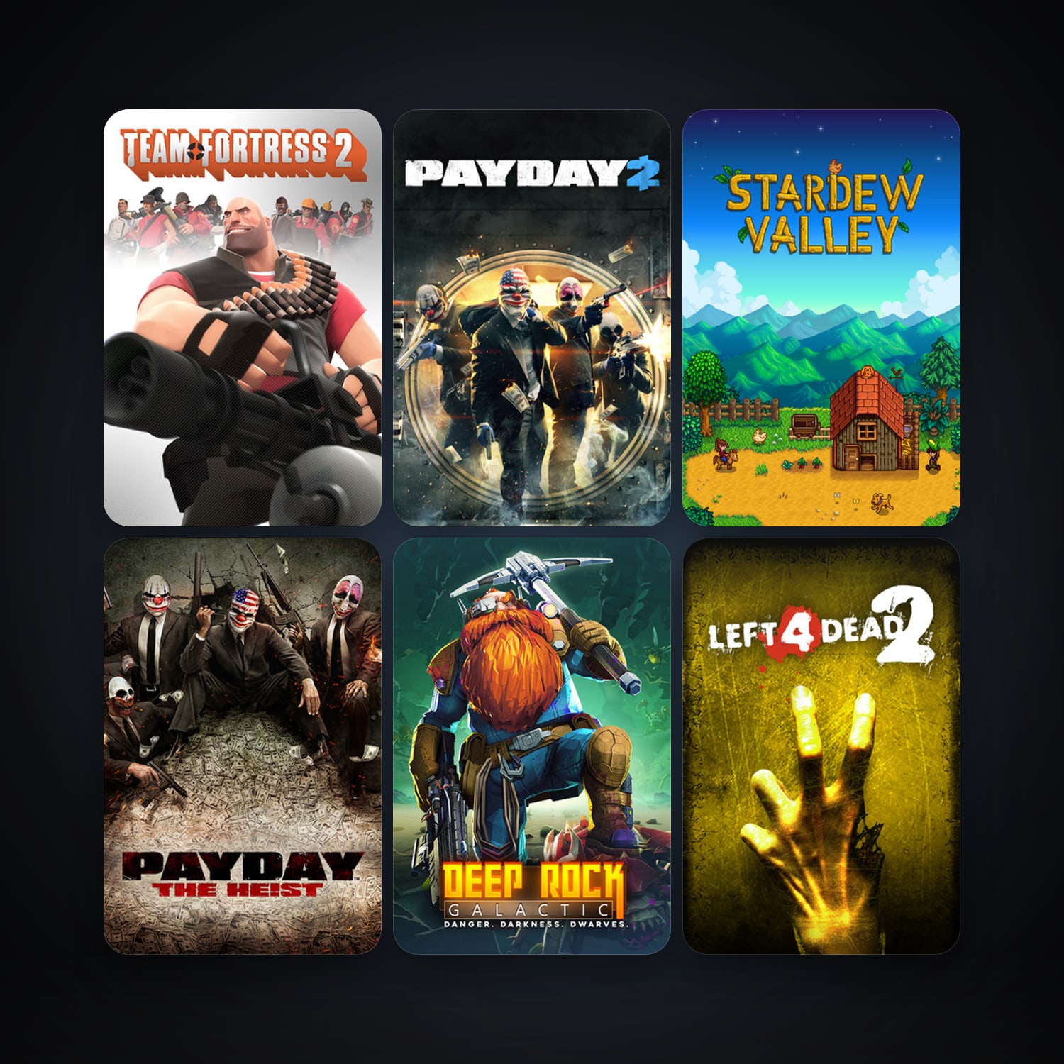 Half-Life 2 + Team Fortress 2, 64 games, Steam 11, clean — HabibiAccounts