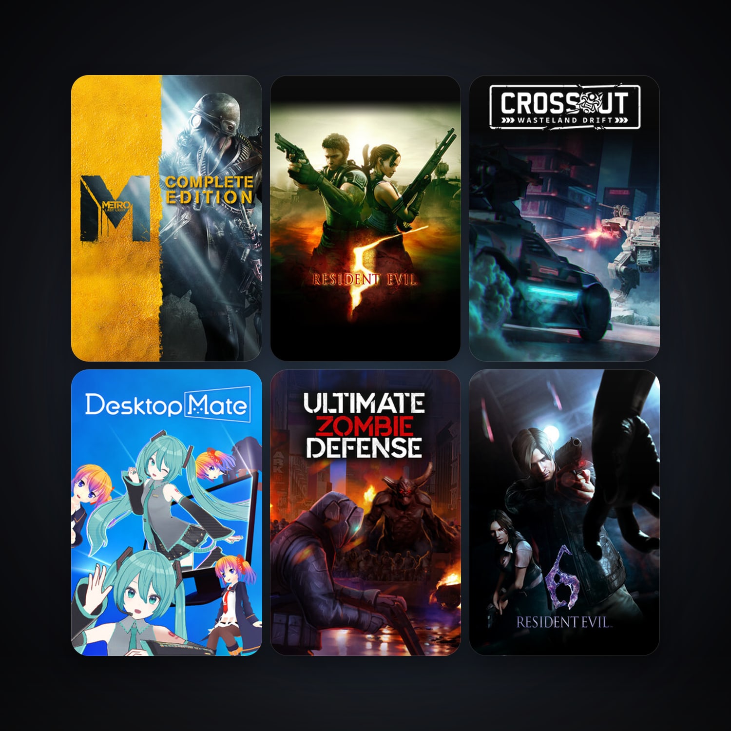 Resident Evil 5 + Metro: Last Light, 24 games, clean — HabibiAccounts