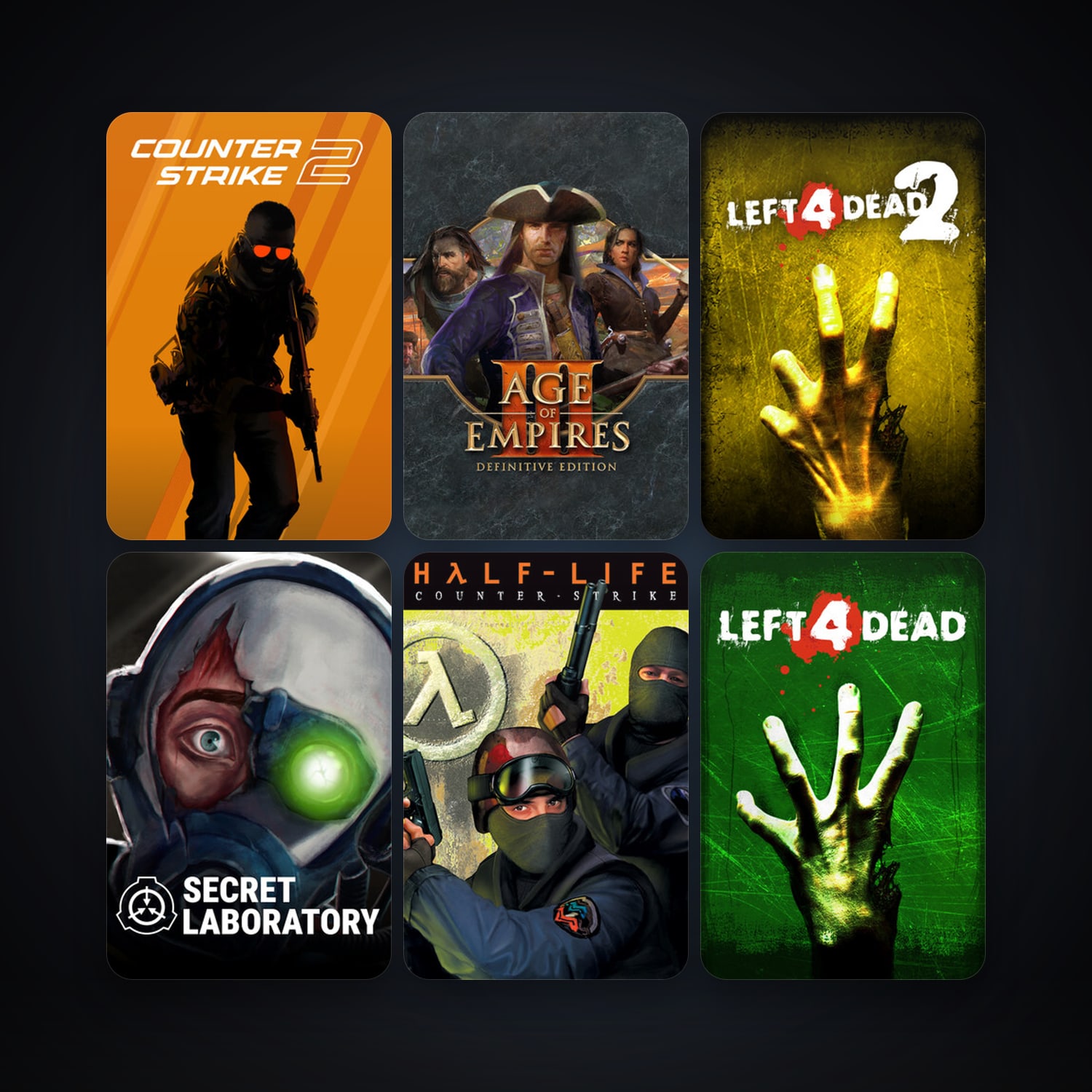 Counter-Strike + Left 4 Dead, 17 games, clean — HabibiAccounts