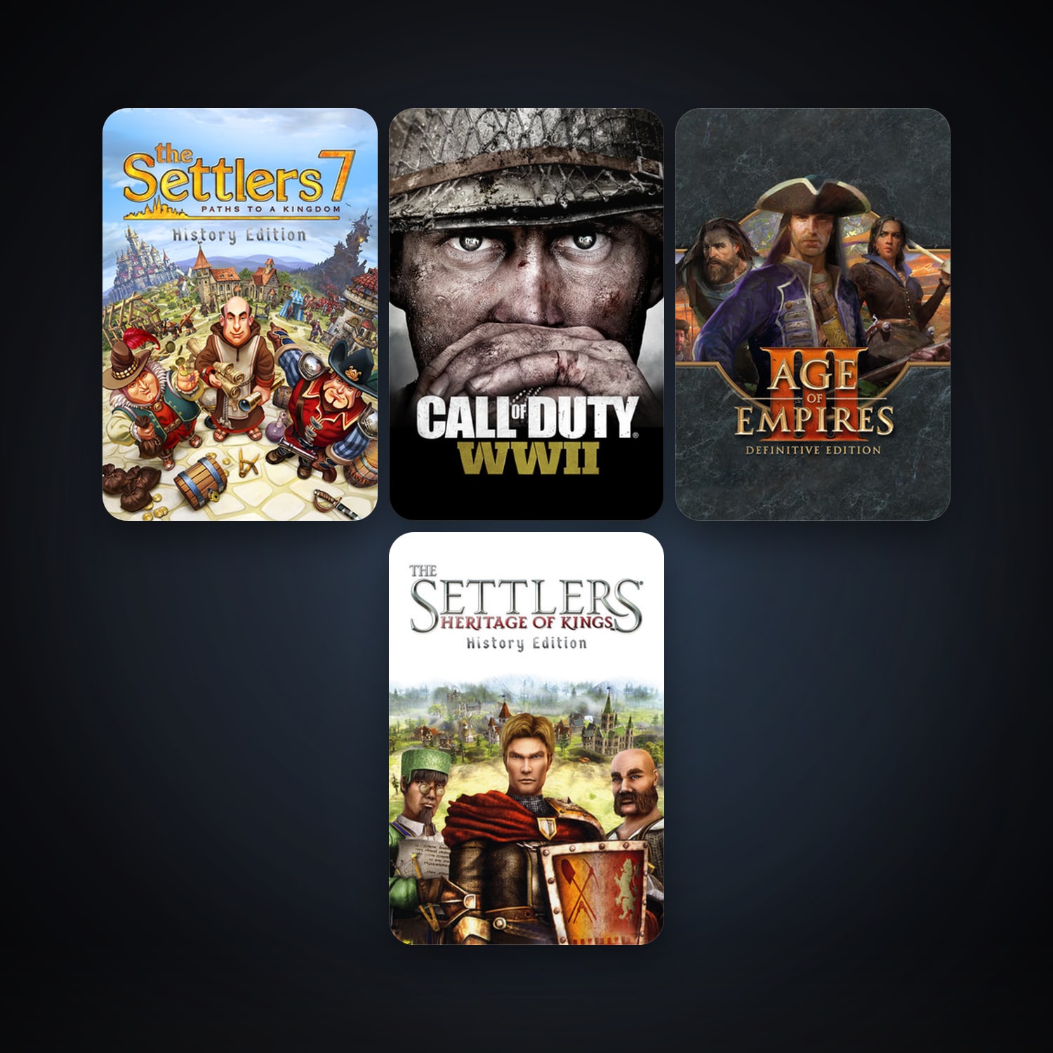 Call of Duty: WWII + Age of Empires III: Definitive Edition, 6 games, clean — HabibiAccounts