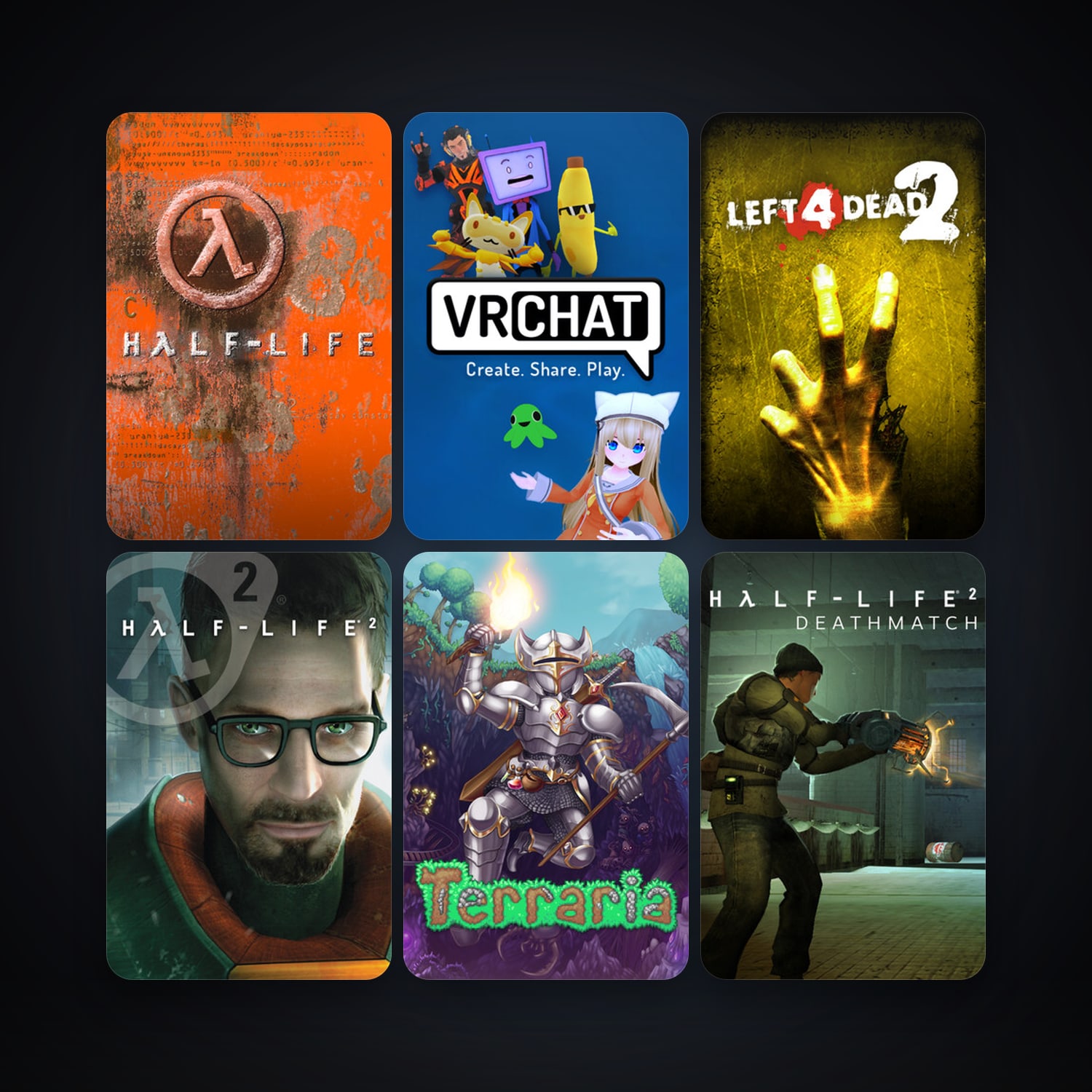 Half-Life + Half-Life 2, 20 games, clean — HabibiAccounts