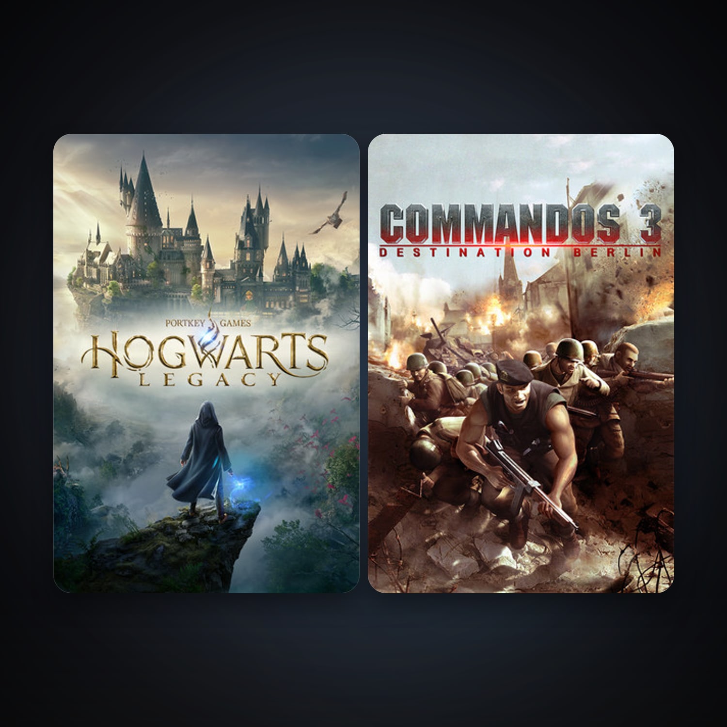 Commandos 3: Destination Berlin + Hogwarts Legacy, 5 games, clean — HabibiAccounts